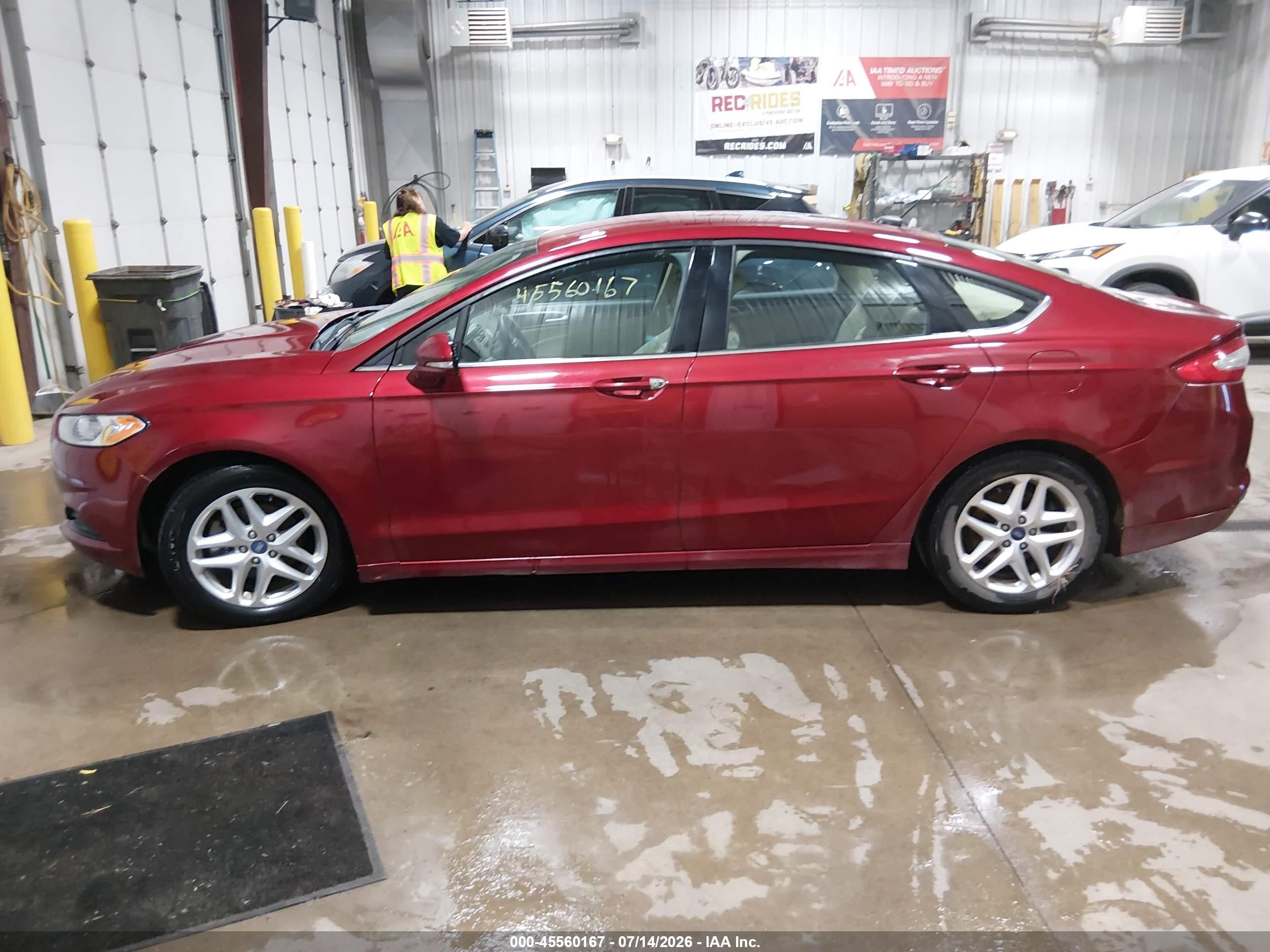 2013 Ford Fusion Se Burgundy vin: 3FA6P0HR6DR233546