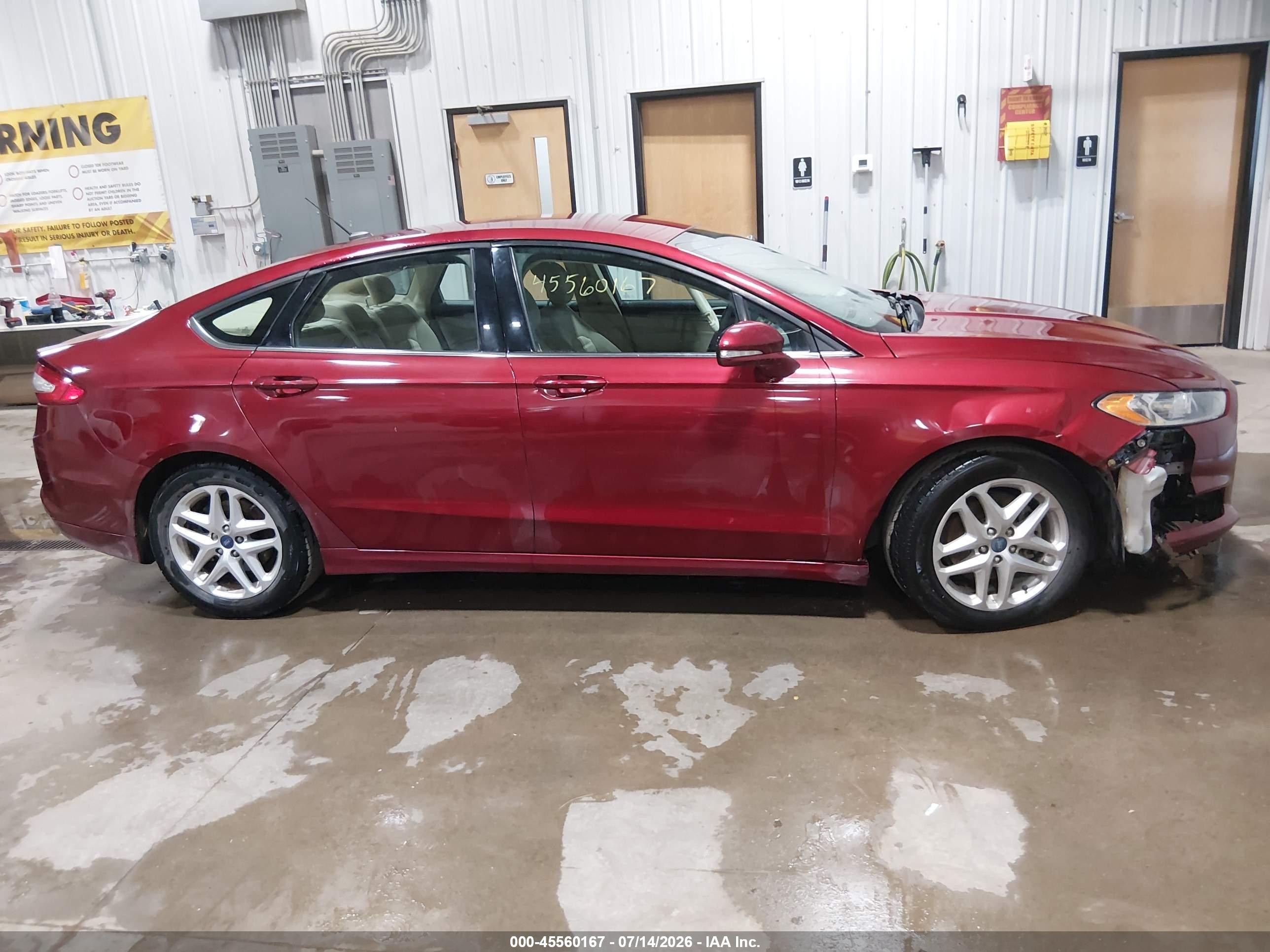 2013 Ford Fusion Se Burgundy vin: 3FA6P0HR6DR233546