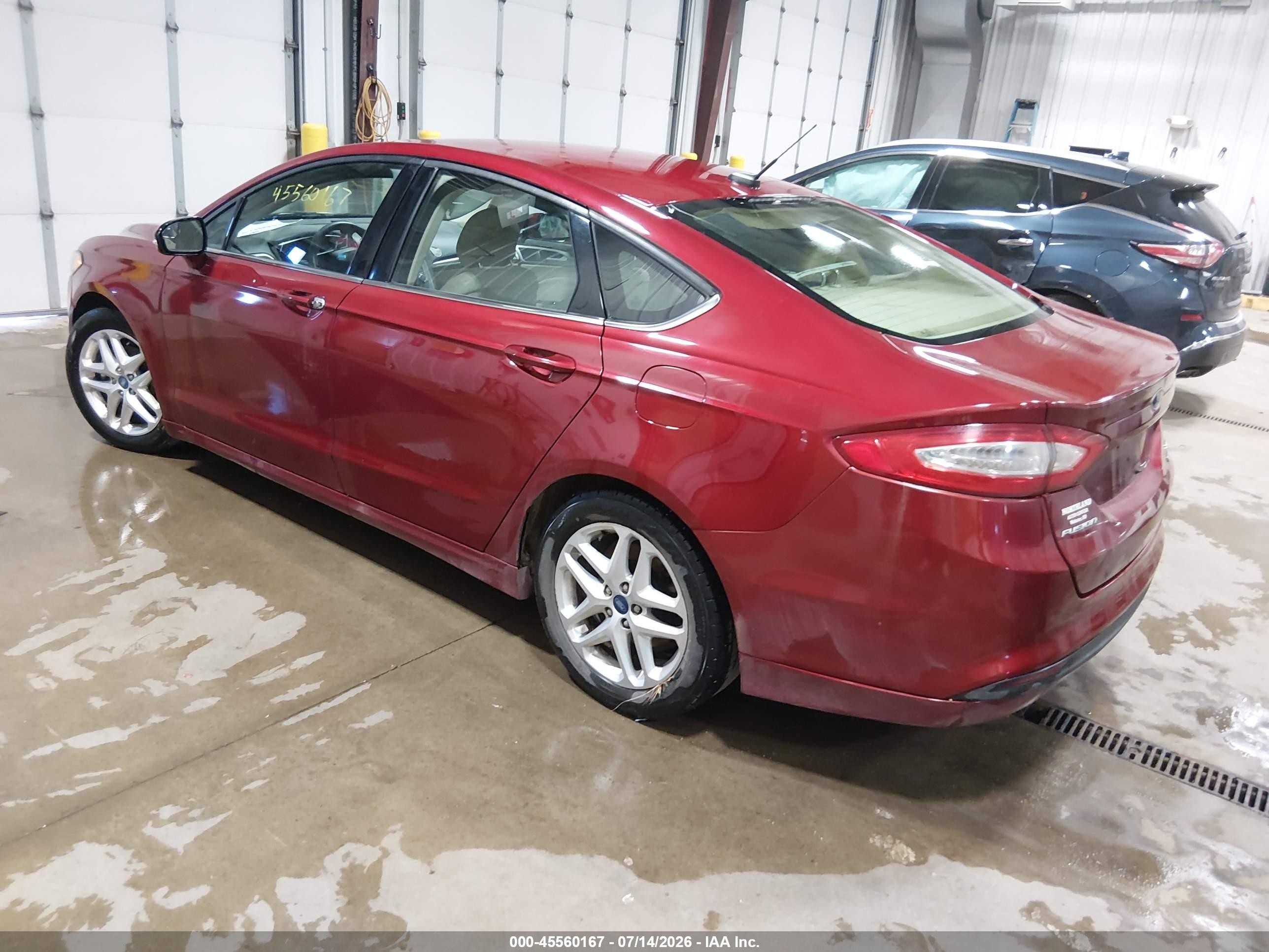 2013 Ford Fusion Se Burgundy vin: 3FA6P0HR6DR233546
