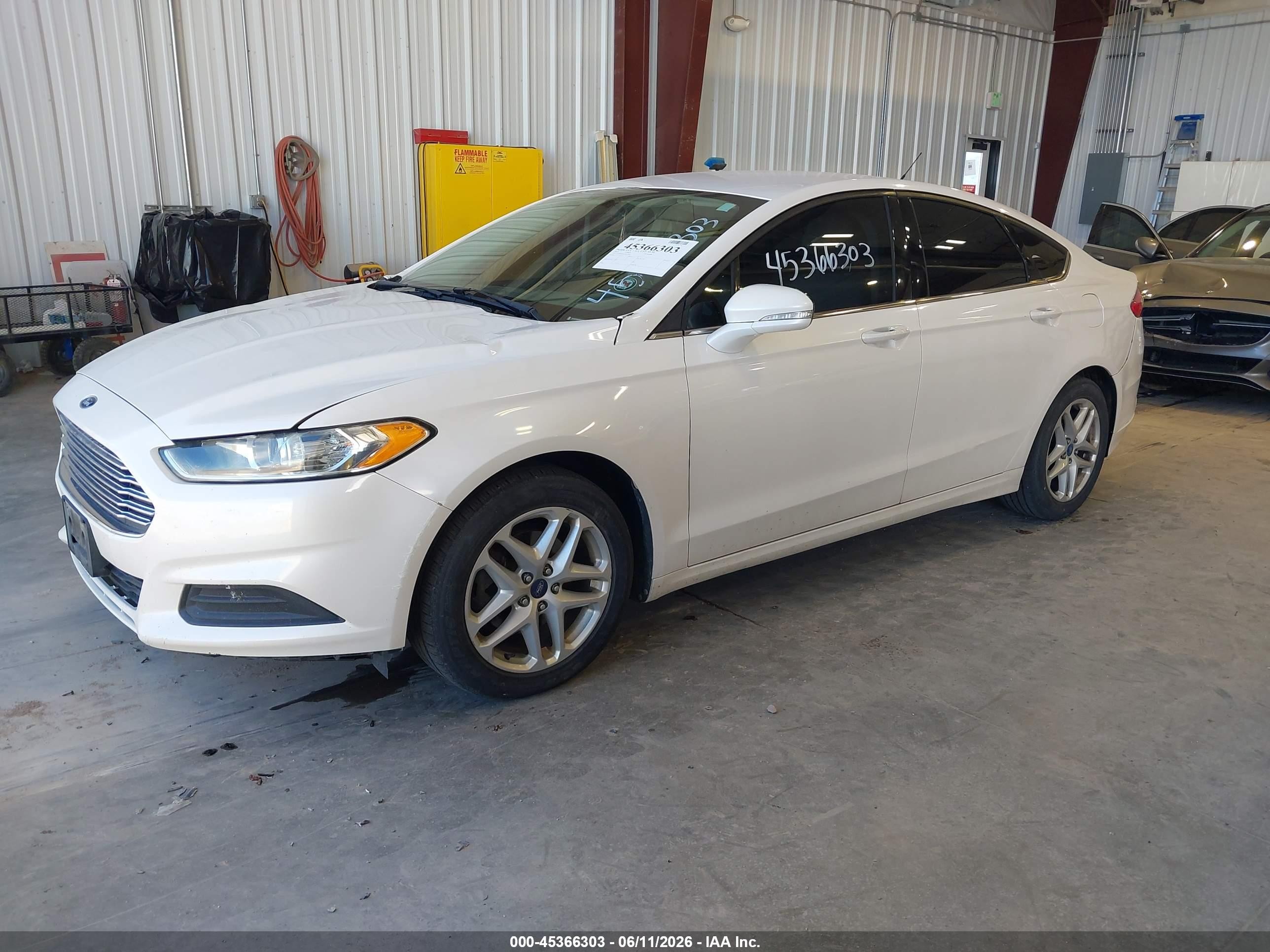 2013 Ford Fusion Se White vin: 3FA6P0HR6DR241940