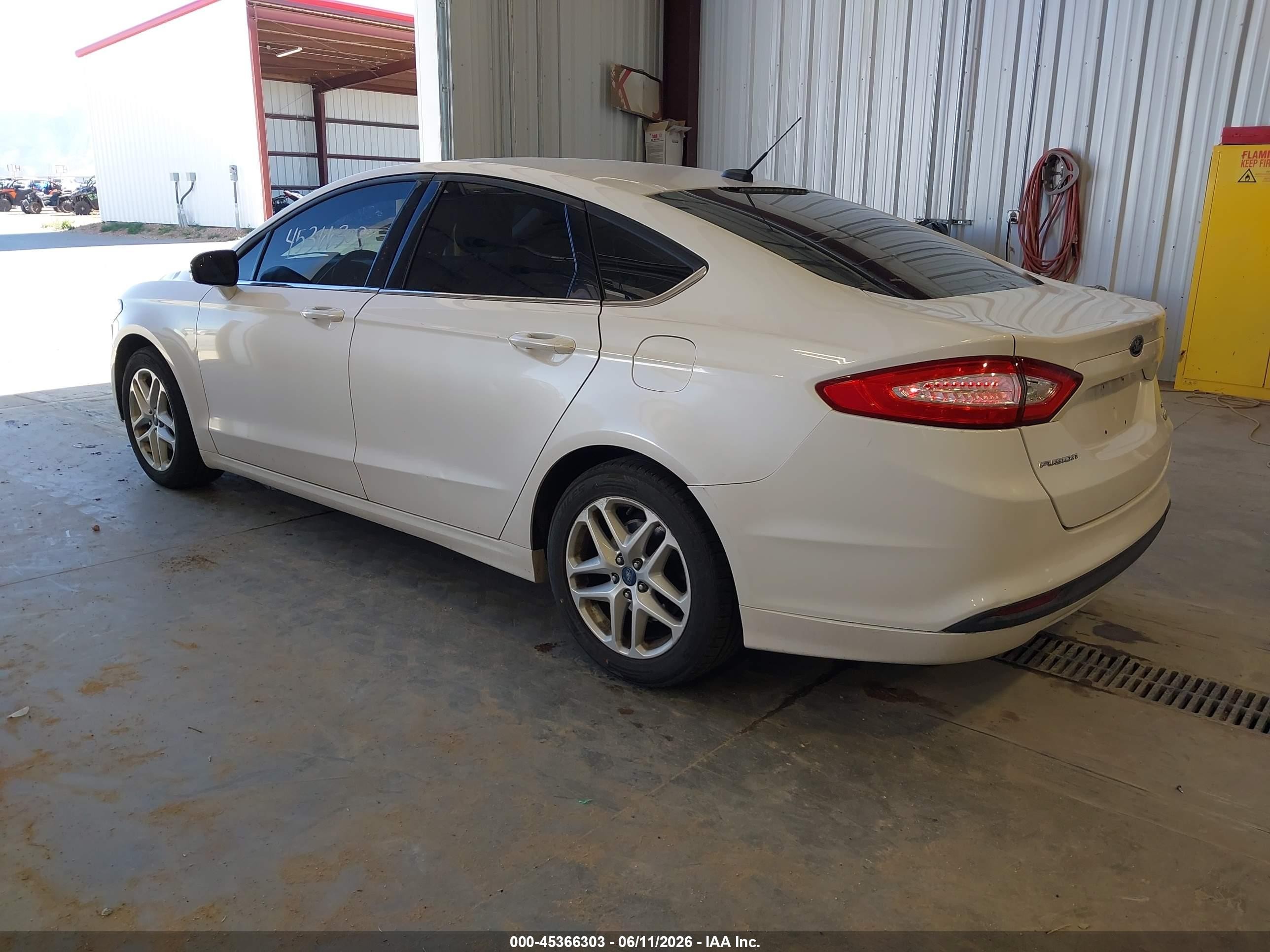 2013 Ford Fusion Se White vin: 3FA6P0HR6DR241940