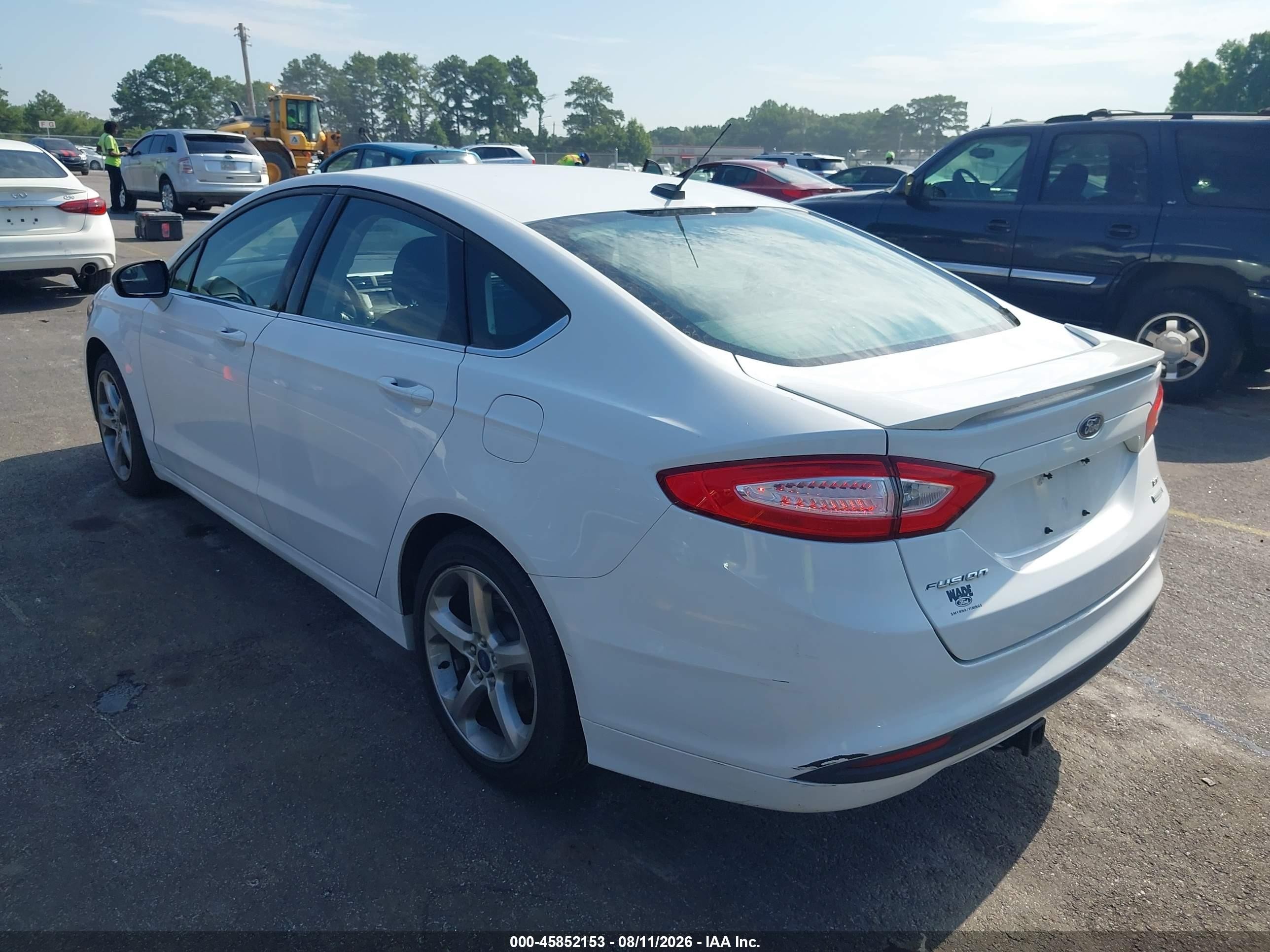 2013 Ford Fusion Se White vin: 3FA6P0HR6DR297666