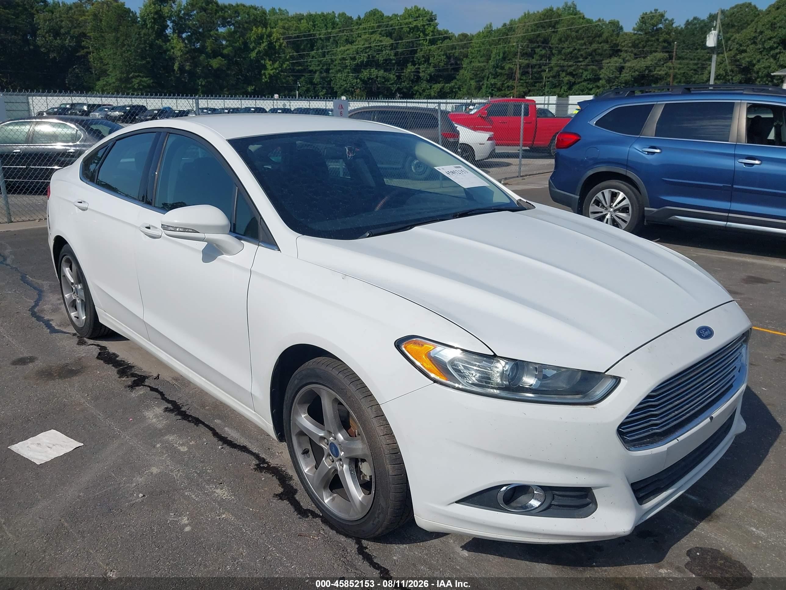2013 Ford Fusion Se White vin: 3FA6P0HR6DR297666