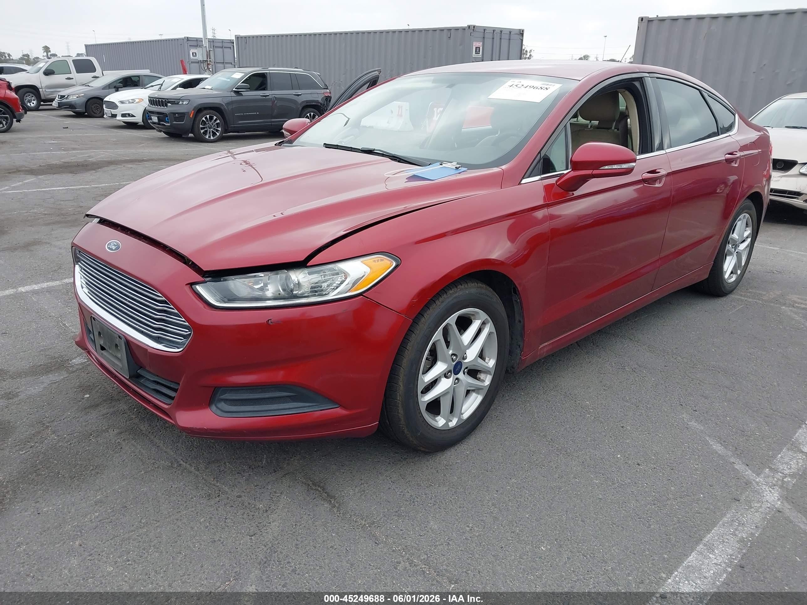 2013 Ford Fusion Se Red vin: 3FA6P0HR6DR303904