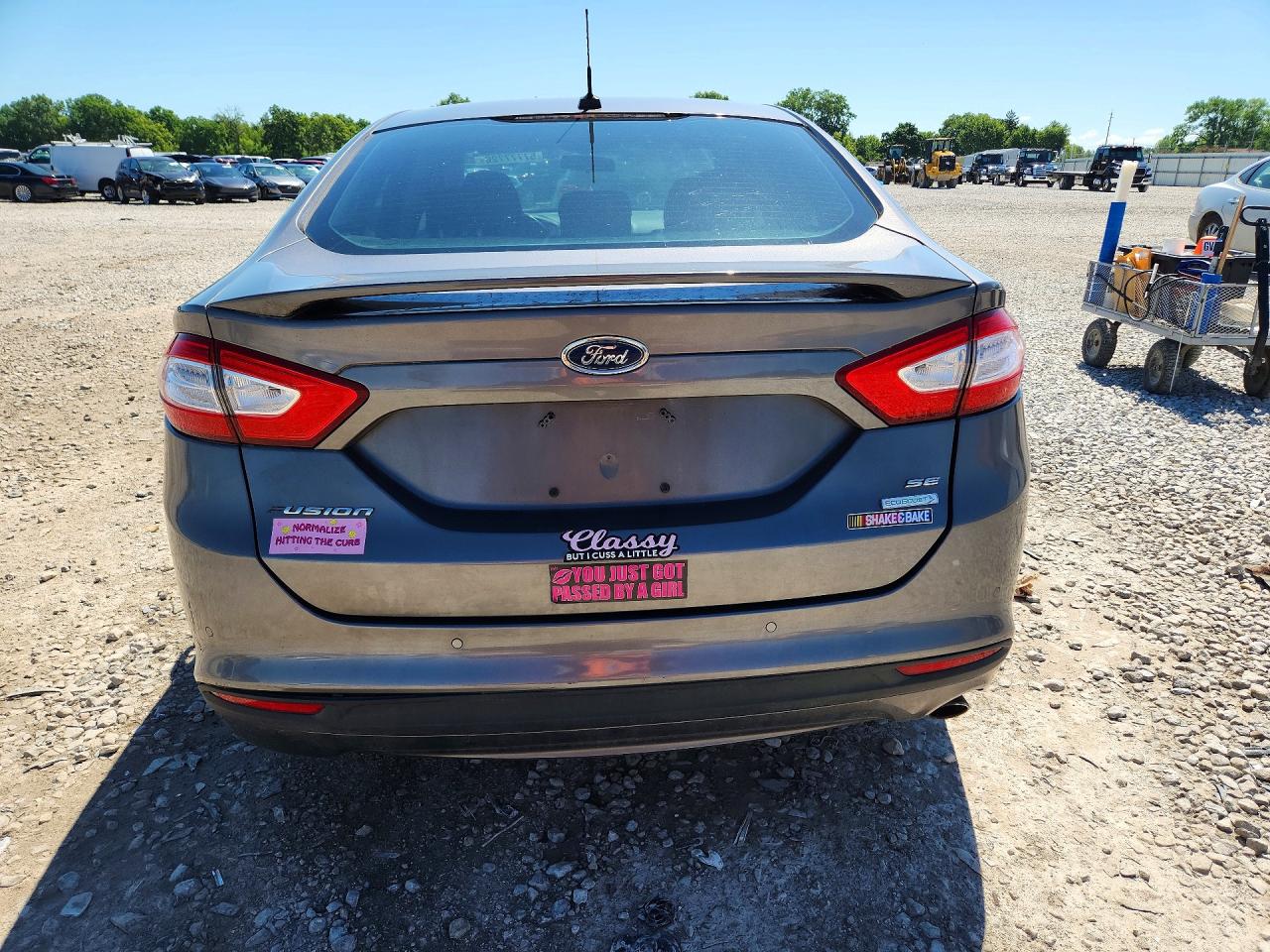 2013 Ford Fusion Se Gray vin: 3FA6P0HR6DR320881
