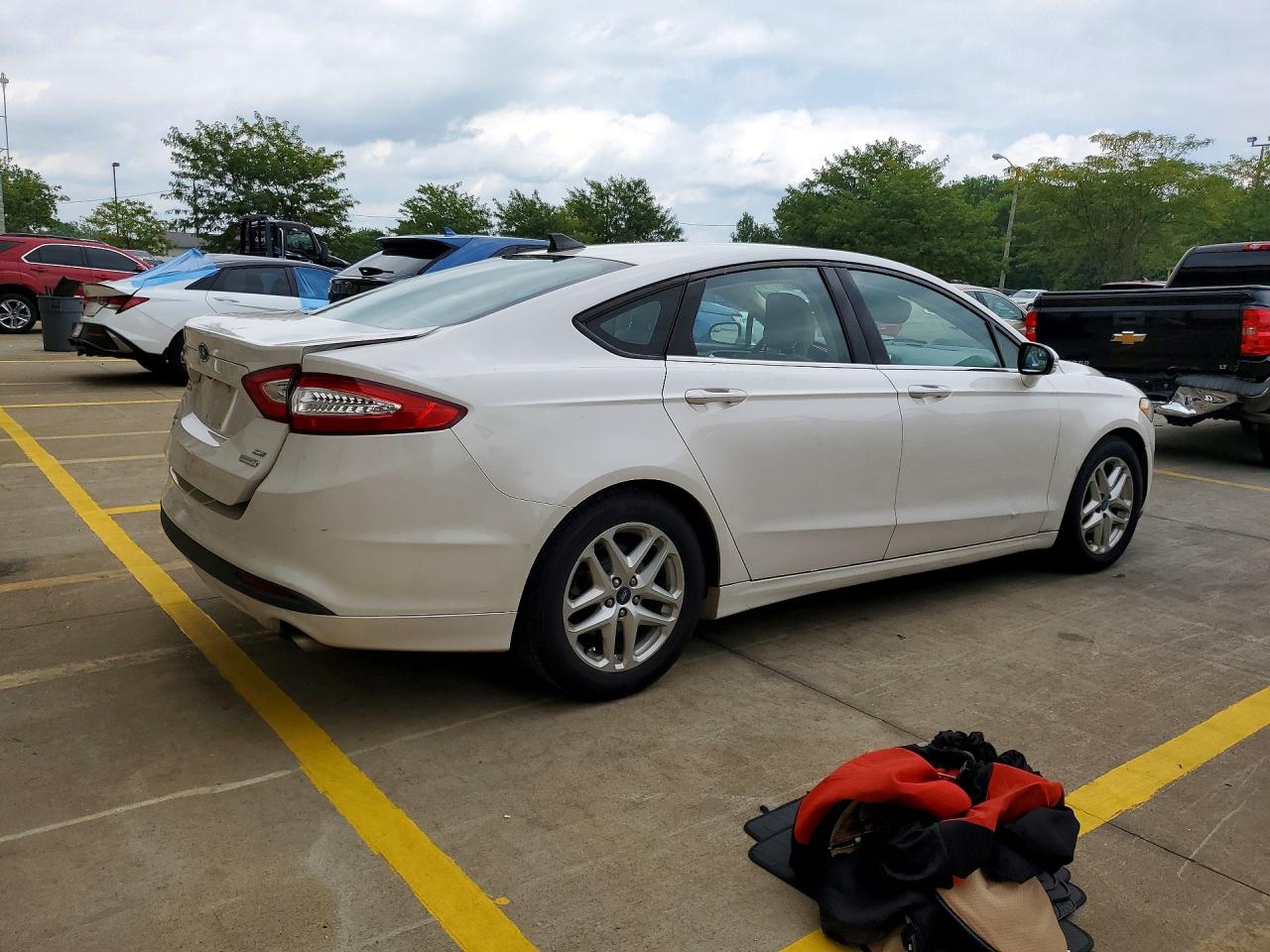 2013 Ford Fusion Se White vin: 3FA6P0HR6DR336370