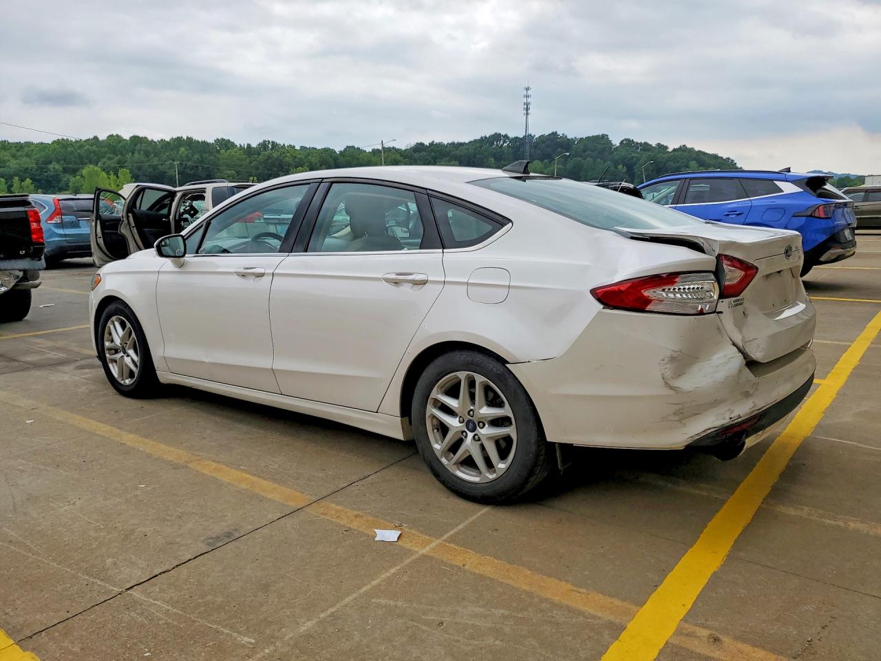2013 Ford Fusion Se White vin: 3FA6P0HR6DR336370