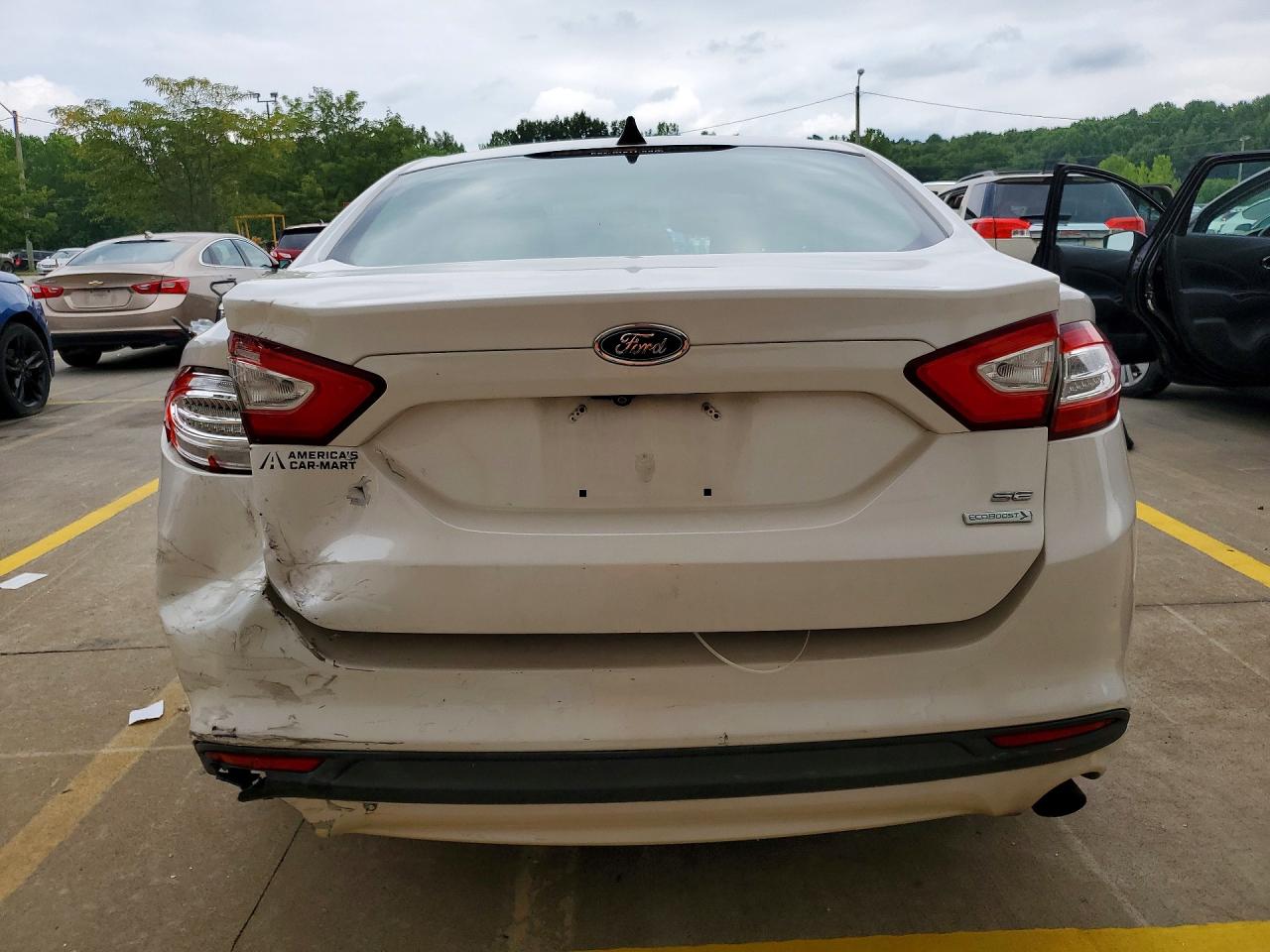 2013 Ford Fusion Se White vin: 3FA6P0HR6DR336370