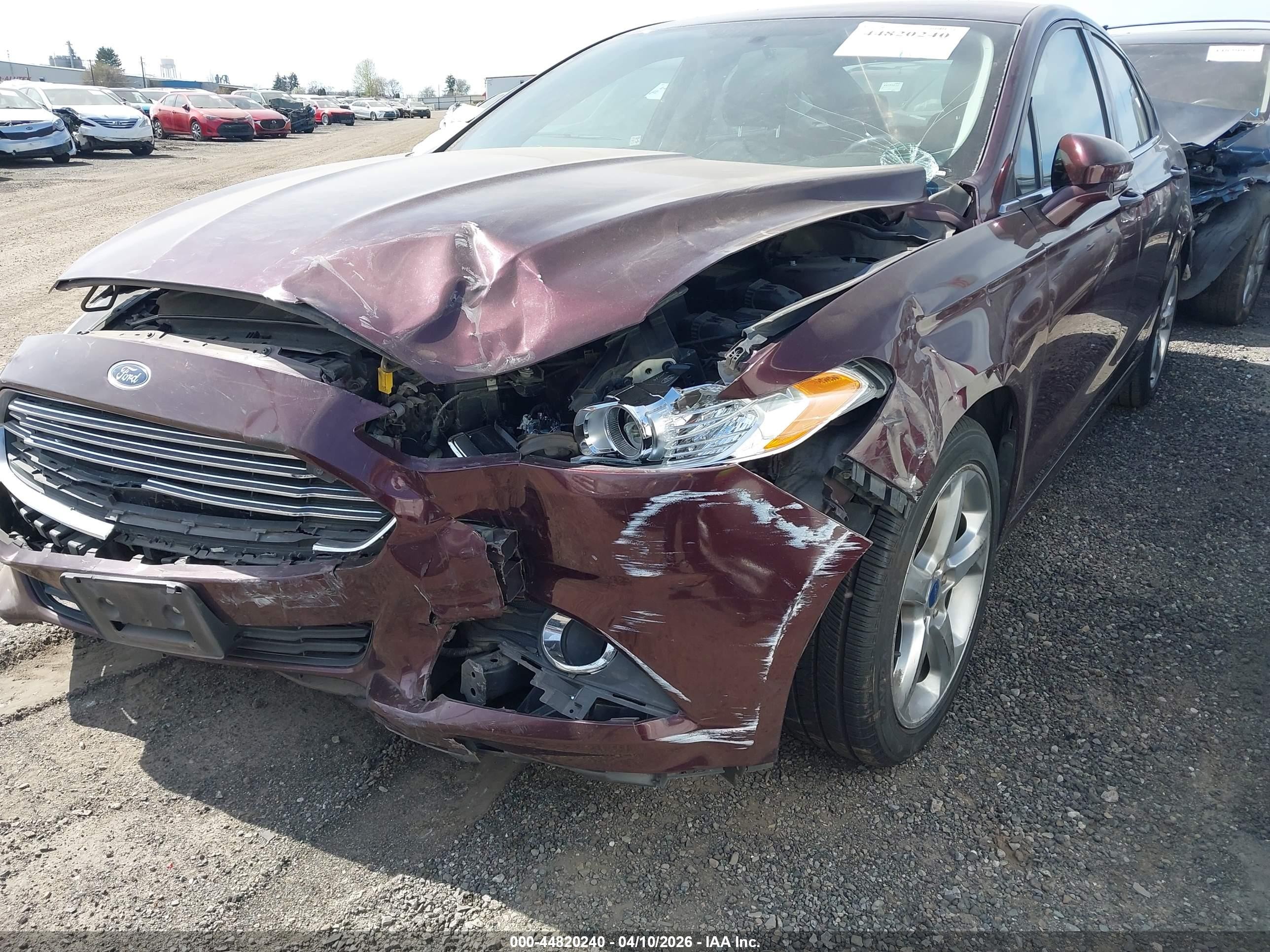 2013 Ford Fusion Se Burgundy vin: 3FA6P0HR6DR363312