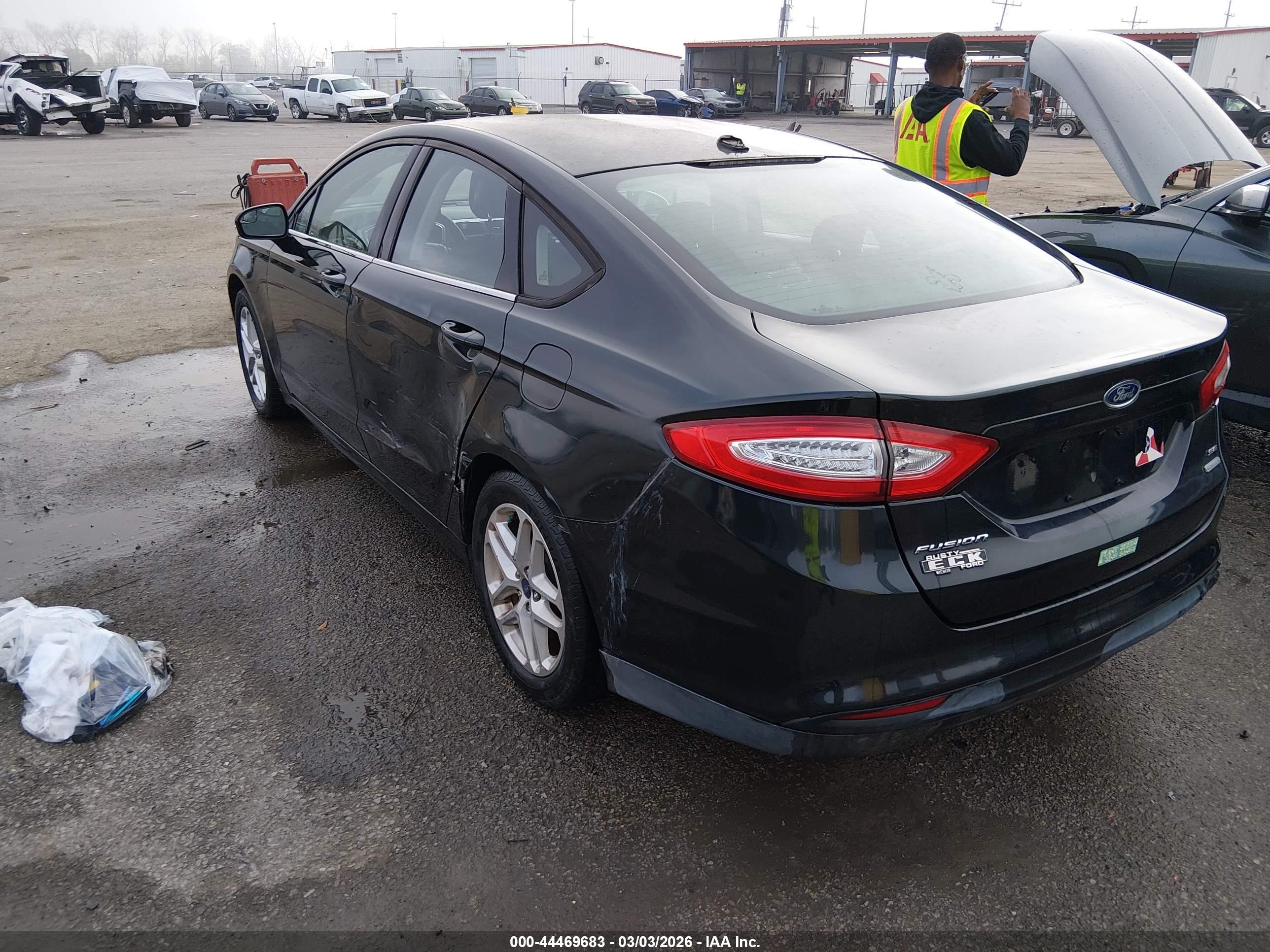 2013 Ford Fusion Se Black vin: 3FA6P0HR6DR378912