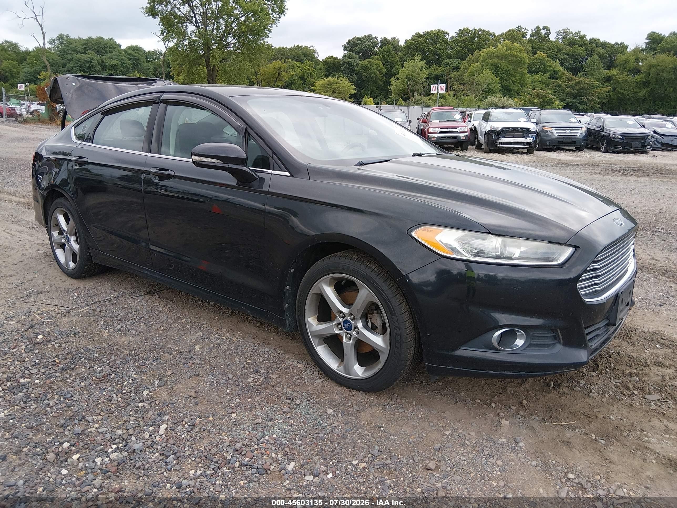 2013 Ford Fusion Se Black vin: 3FA6P0HR7DR110015