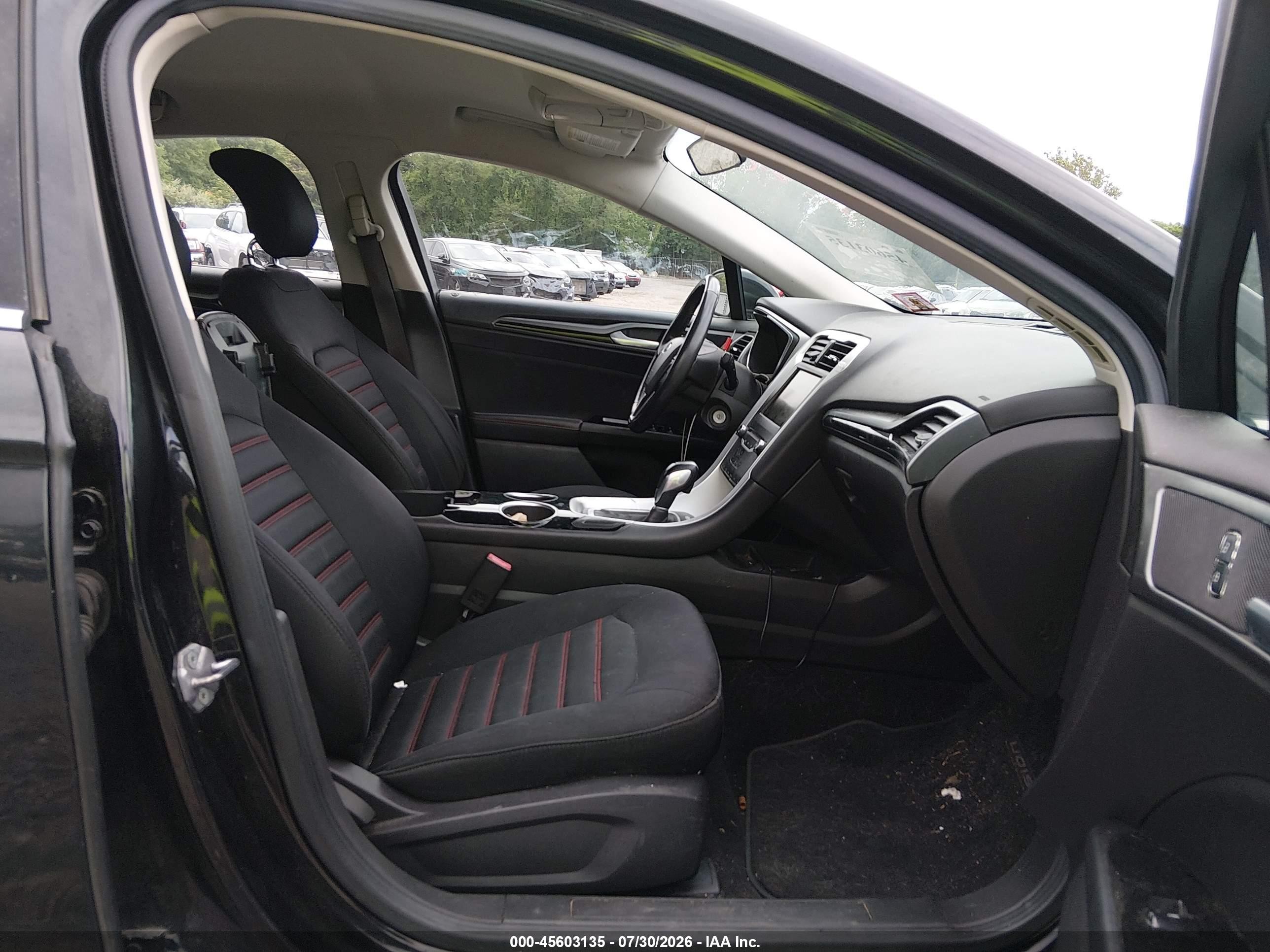 2013 Ford Fusion Se Black vin: 3FA6P0HR7DR110015