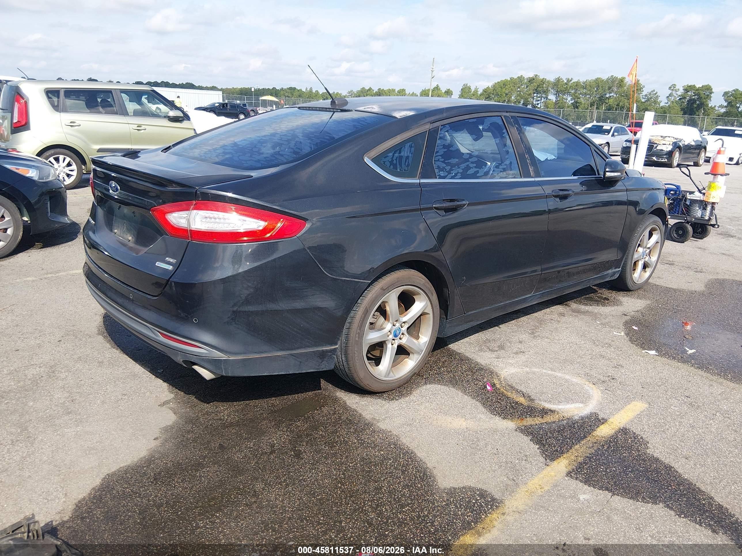 2013 Ford Fusion Se Black vin: 3FA6P0HR7DR112136