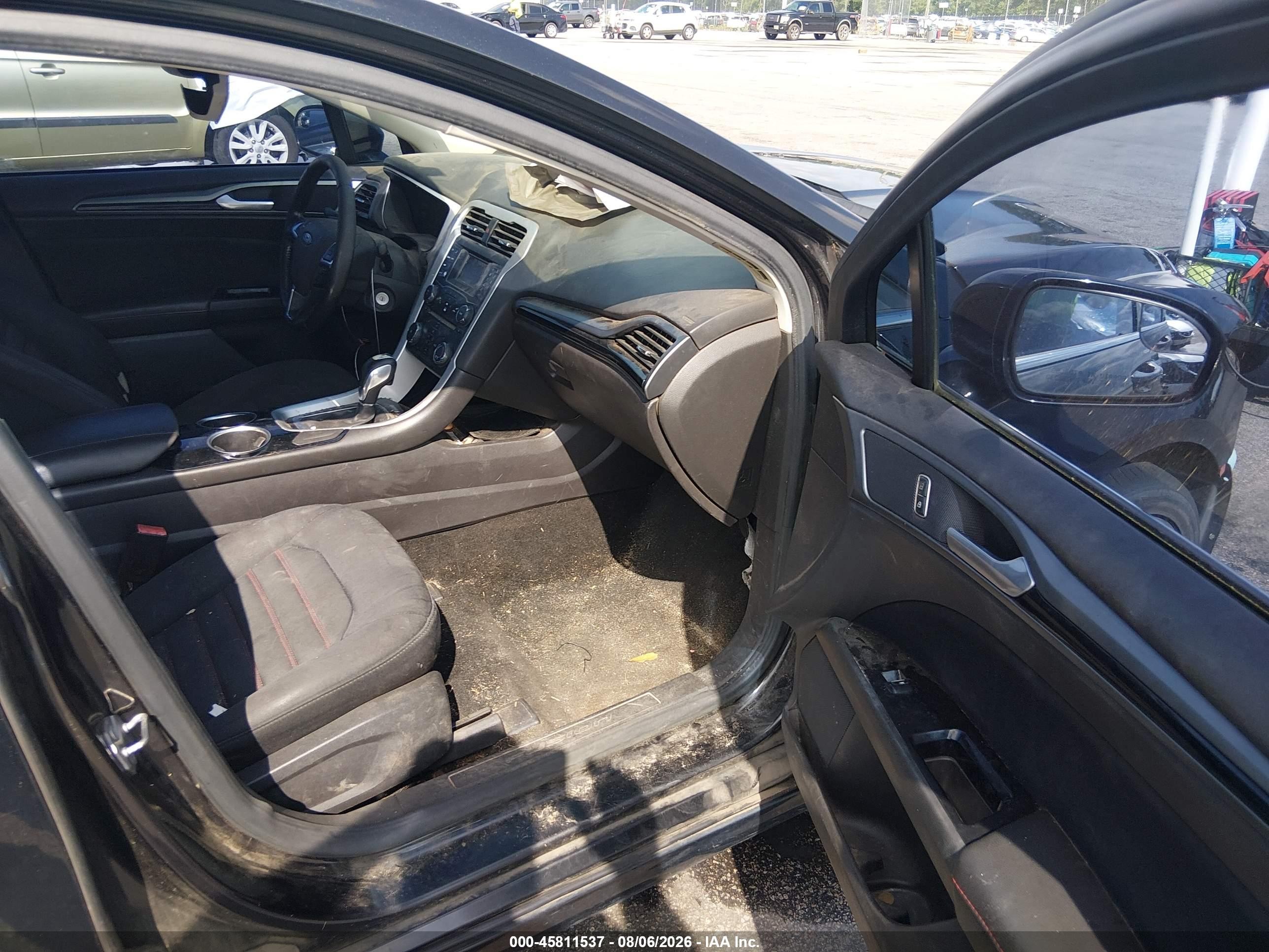 2013 Ford Fusion Se Black vin: 3FA6P0HR7DR112136