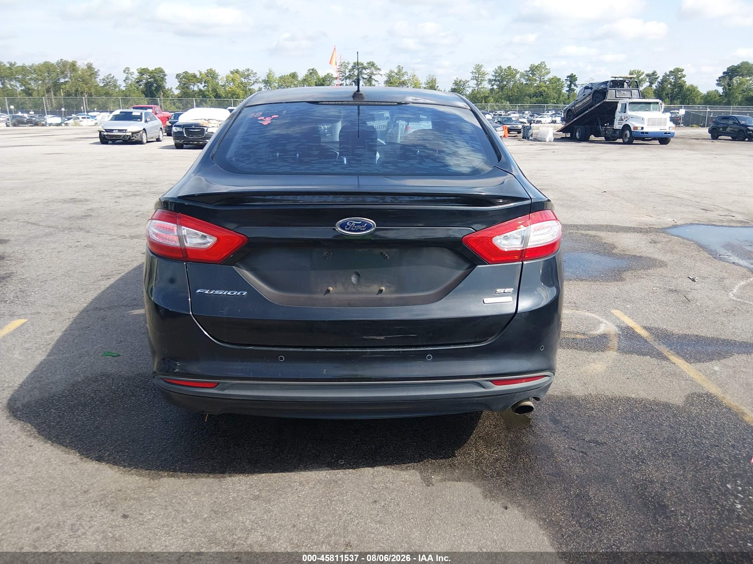2013 Ford Fusion Se Black vin: 3FA6P0HR7DR112136