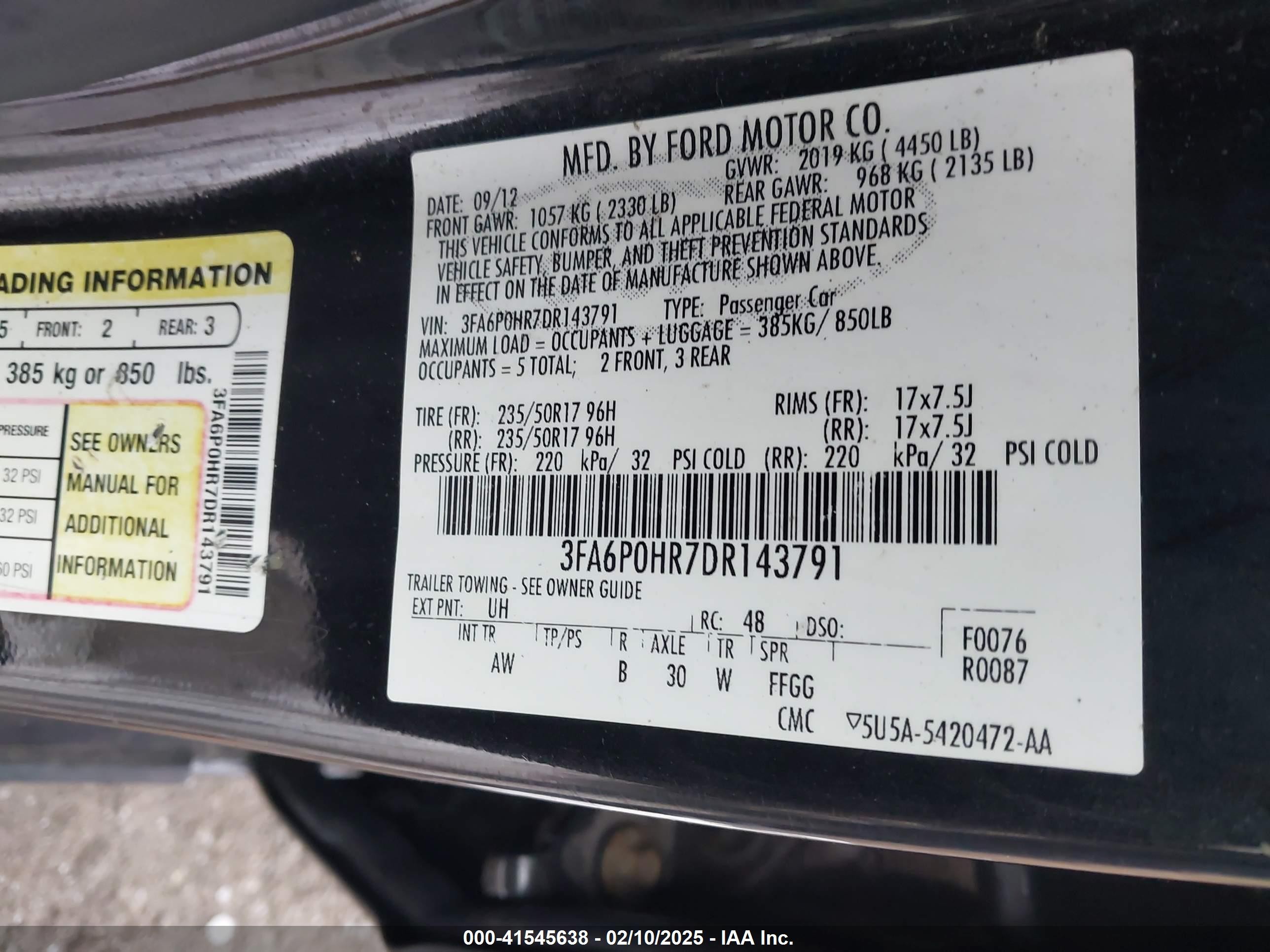2013 Ford Fusion Se Black vin: 3FA6P0HR7DR143791
