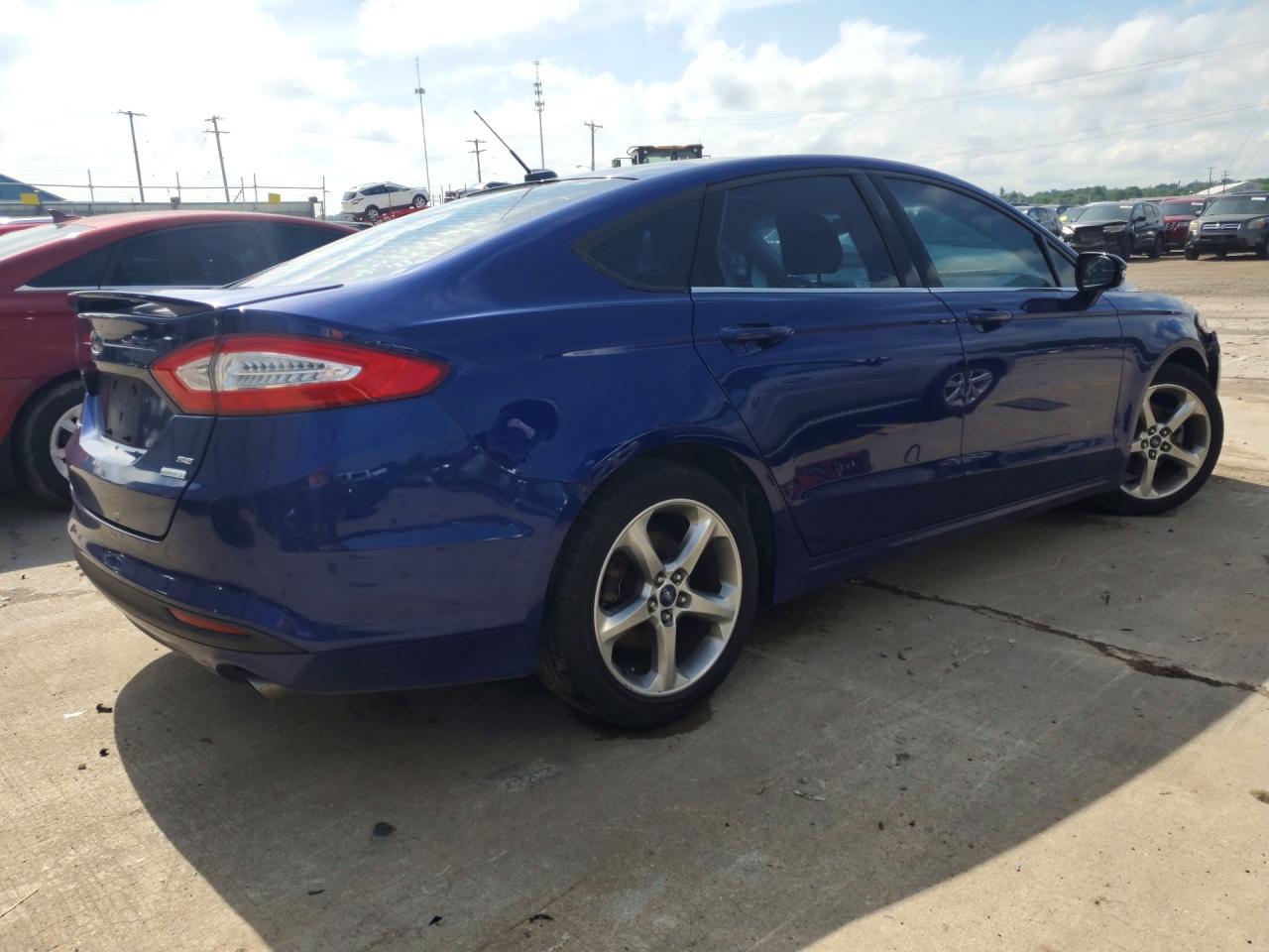 2013 Ford Fusion Se Blue vin: 3FA6P0HR7DR154919