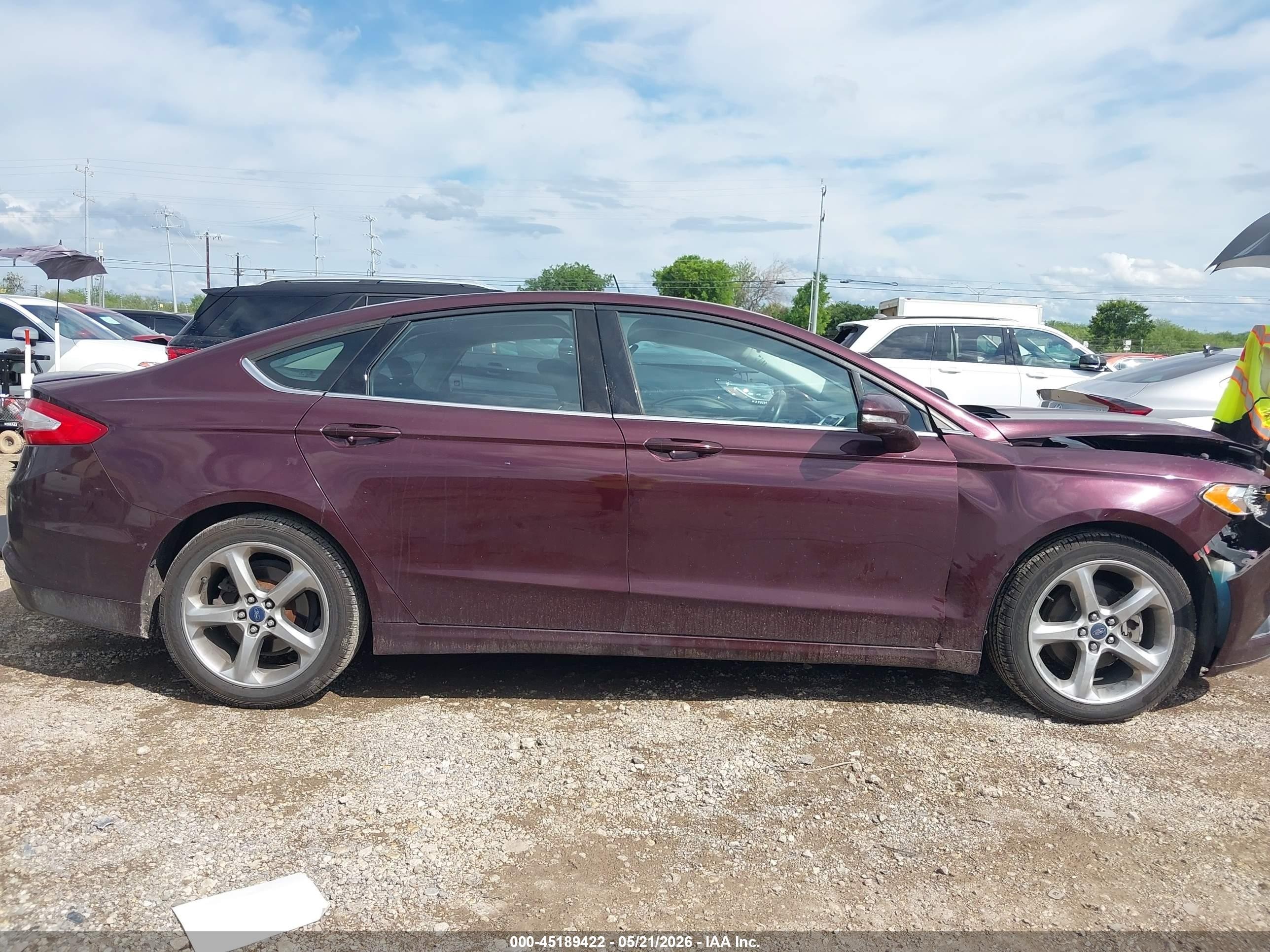 2013 Ford Fusion Se Purple vin: 3FA6P0HR7DR161854