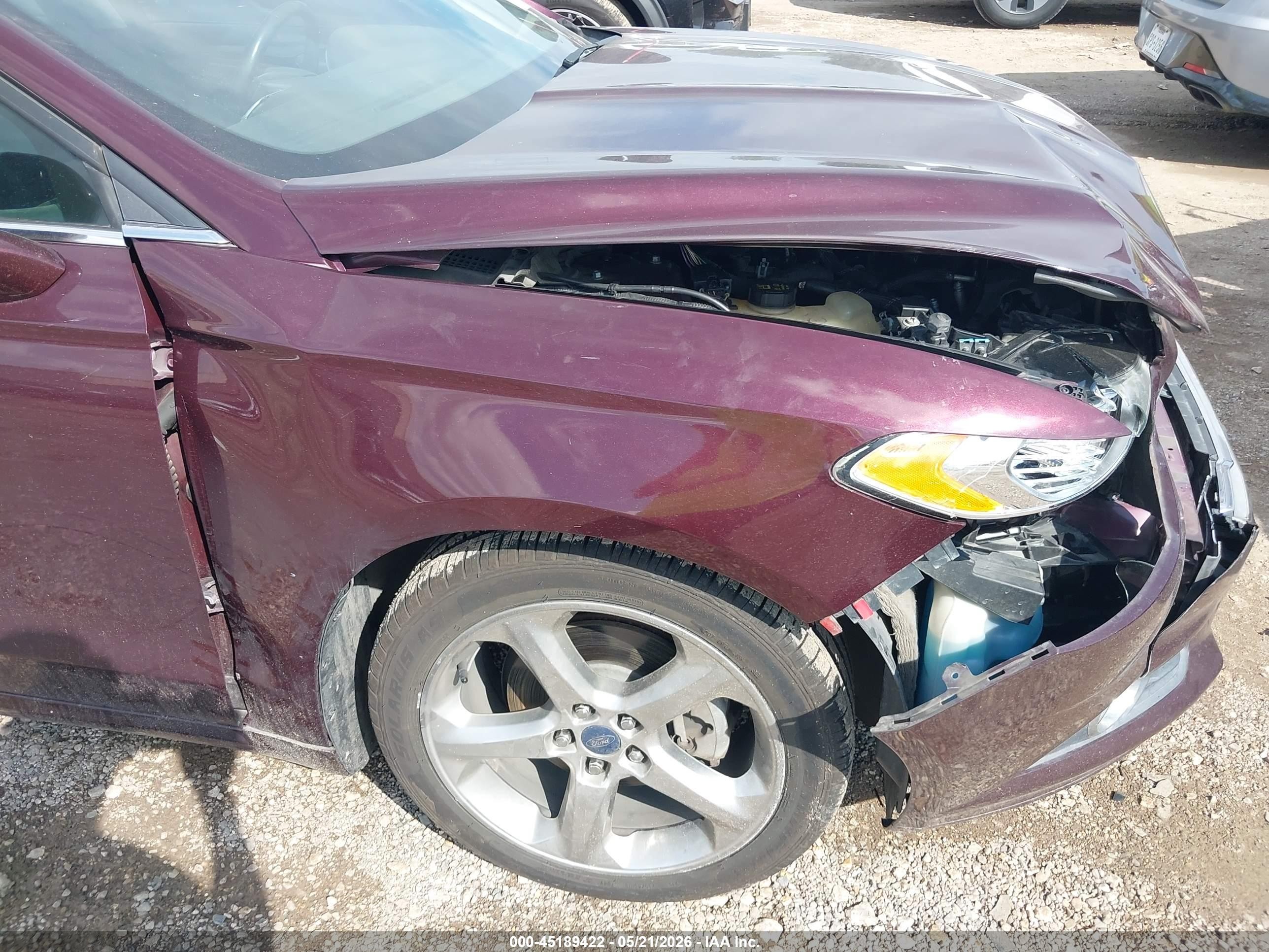 2013 Ford Fusion Se Purple vin: 3FA6P0HR7DR161854
