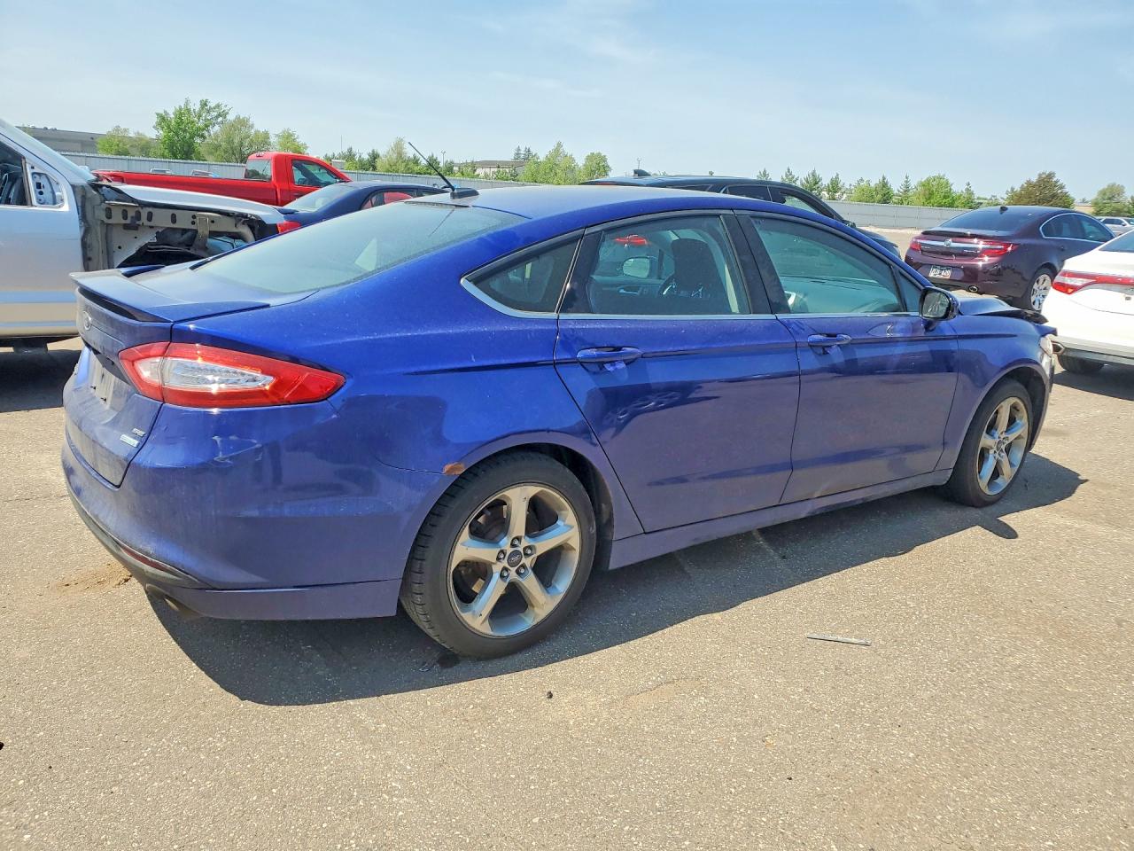 2013 Ford Fusion Se Blue vin: 3FA6P0HR7DR169873