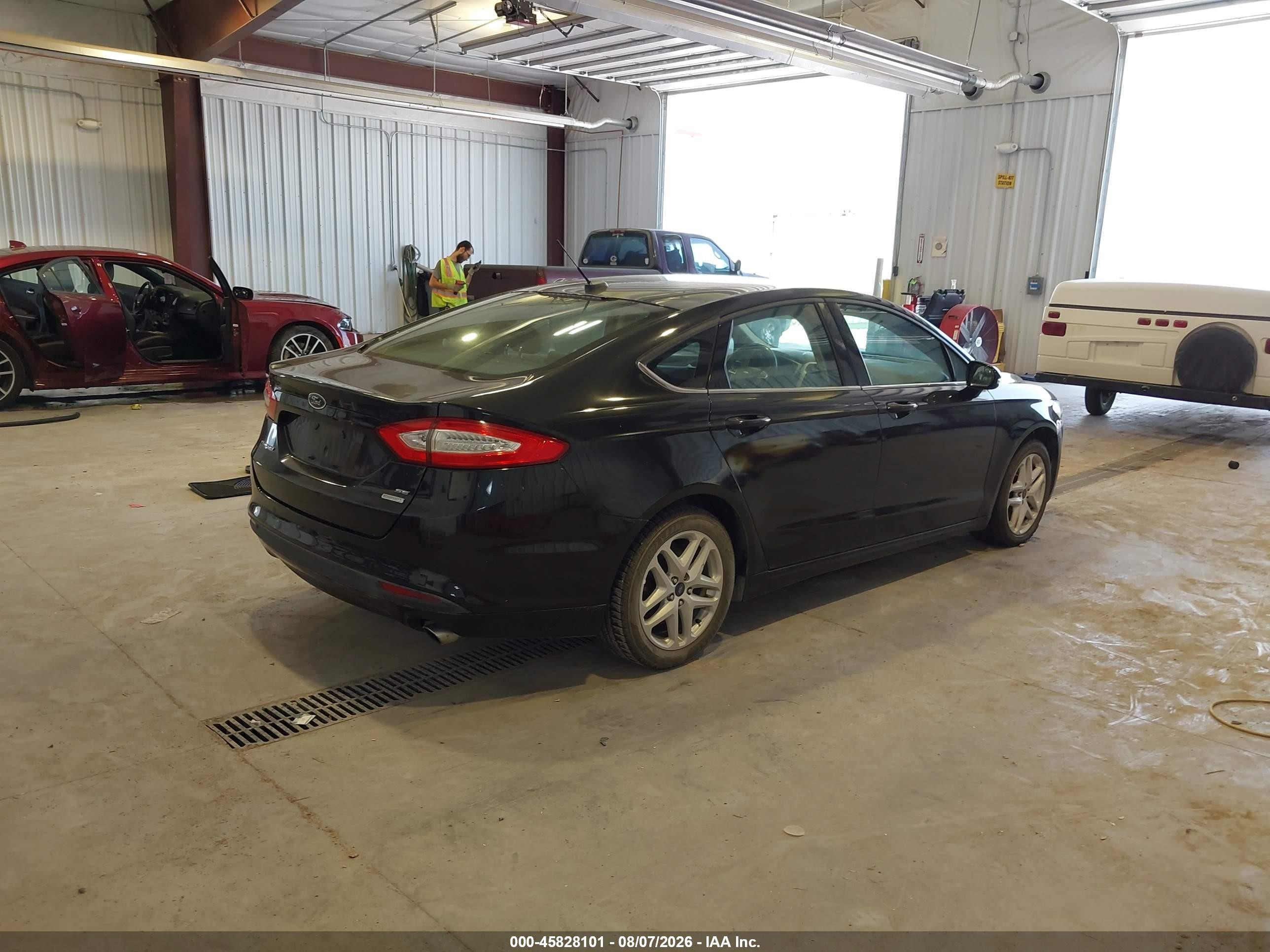 2013 Ford Fusion Se Black vin: 3FA6P0HR7DR305984