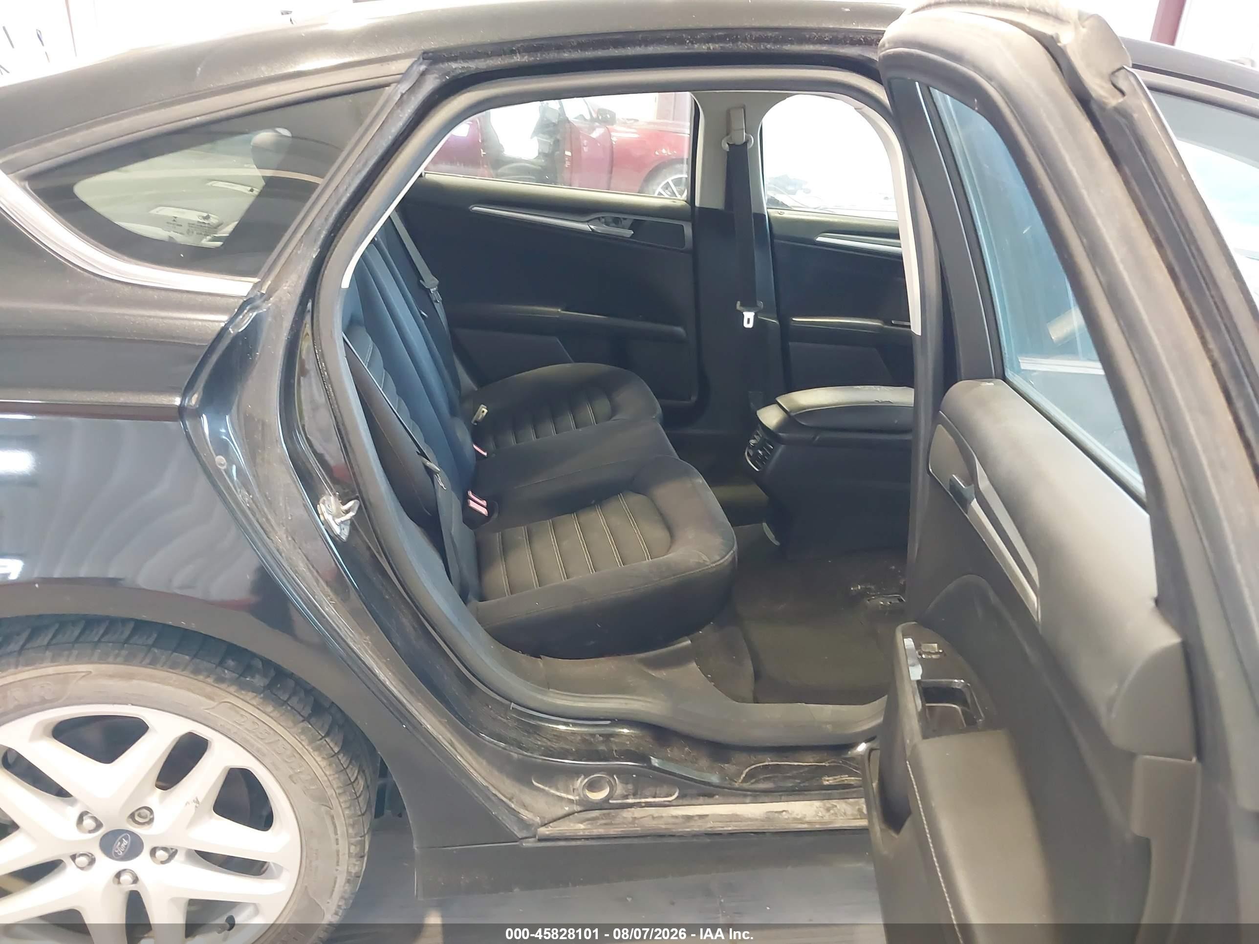 2013 Ford Fusion Se Black vin: 3FA6P0HR7DR305984
