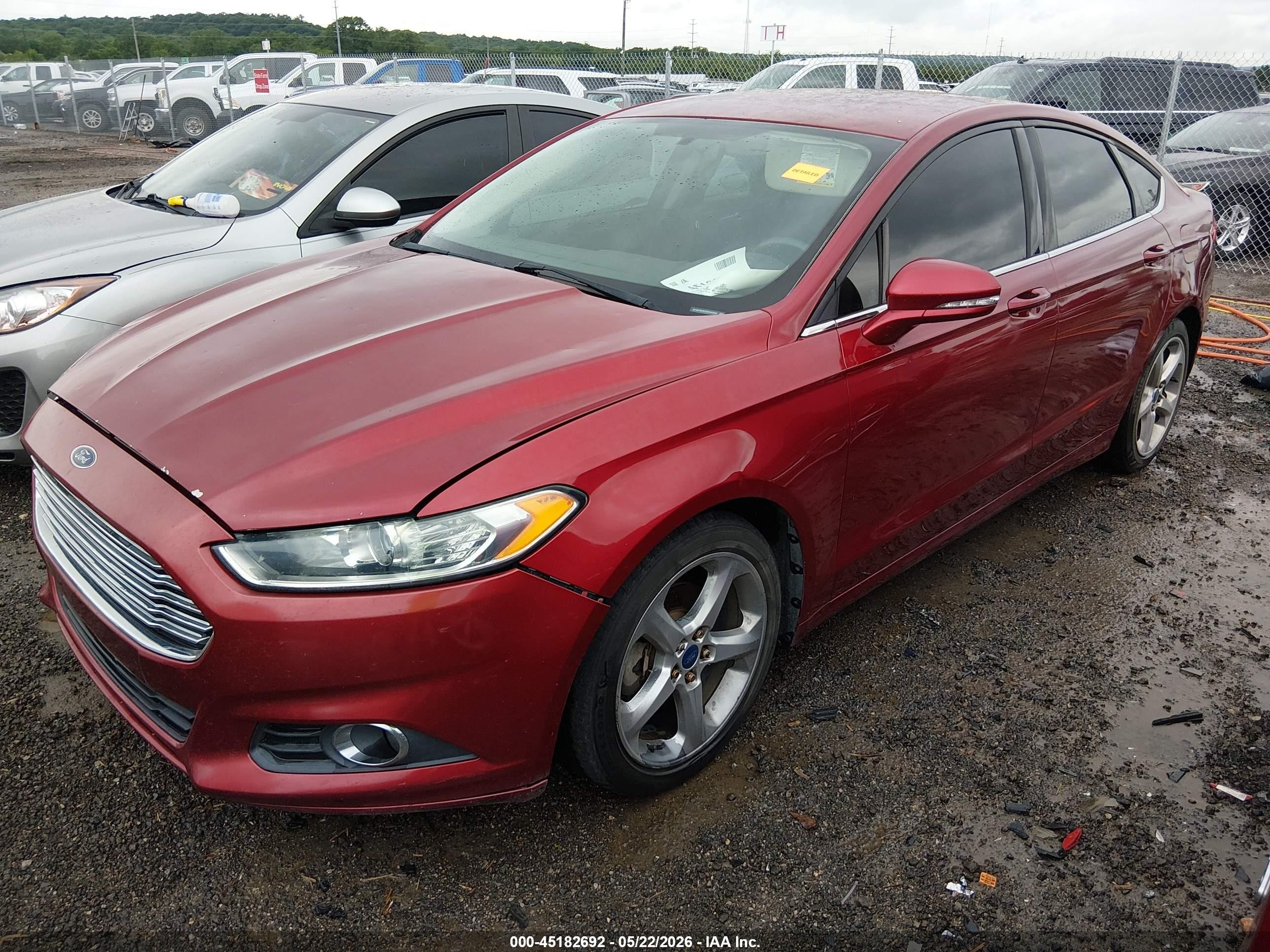 2013 Ford Fusion Se Красный vin: 3FA6P0HR7DR343683
