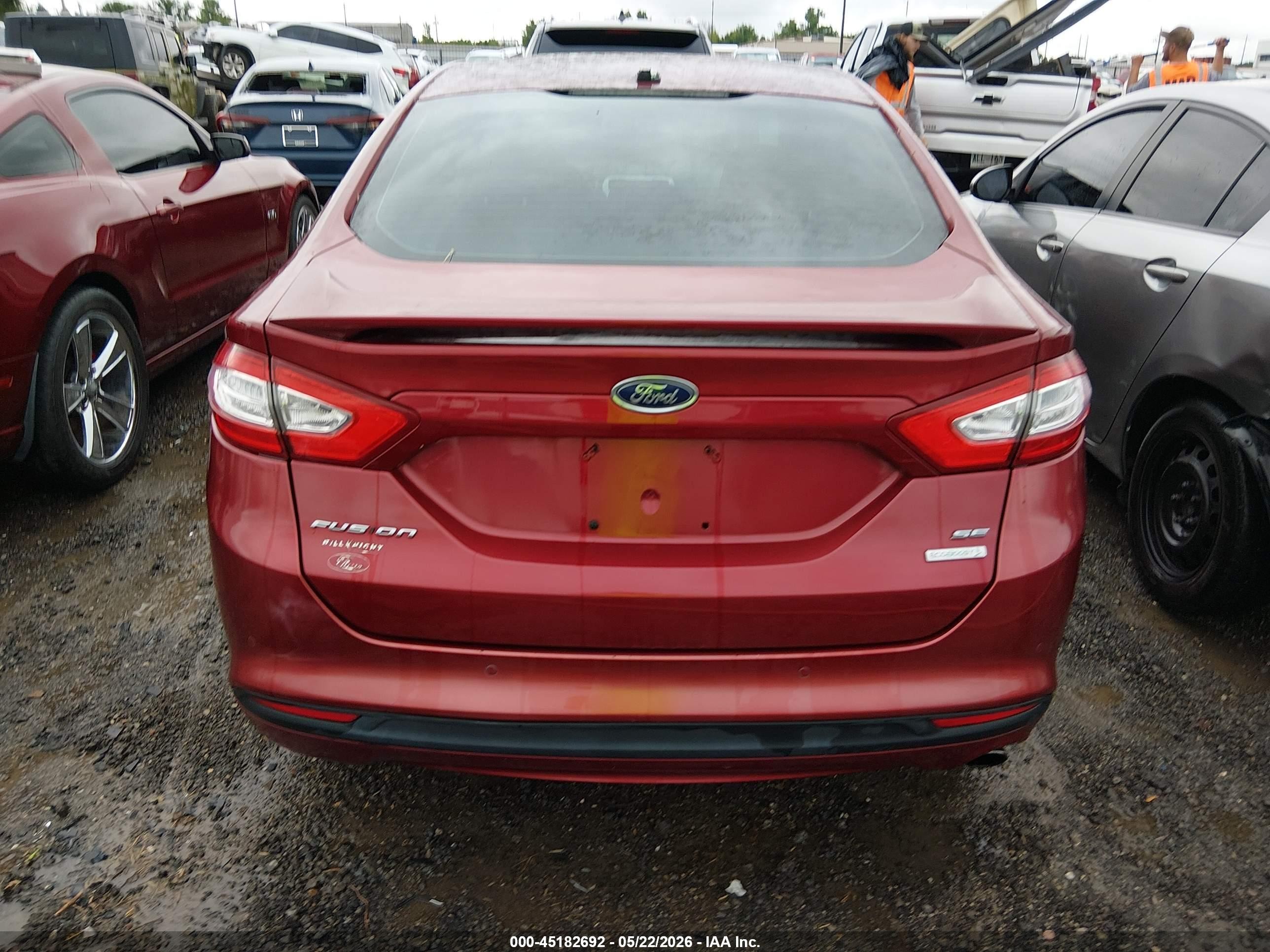 2013 Ford Fusion Se Красный vin: 3FA6P0HR7DR343683