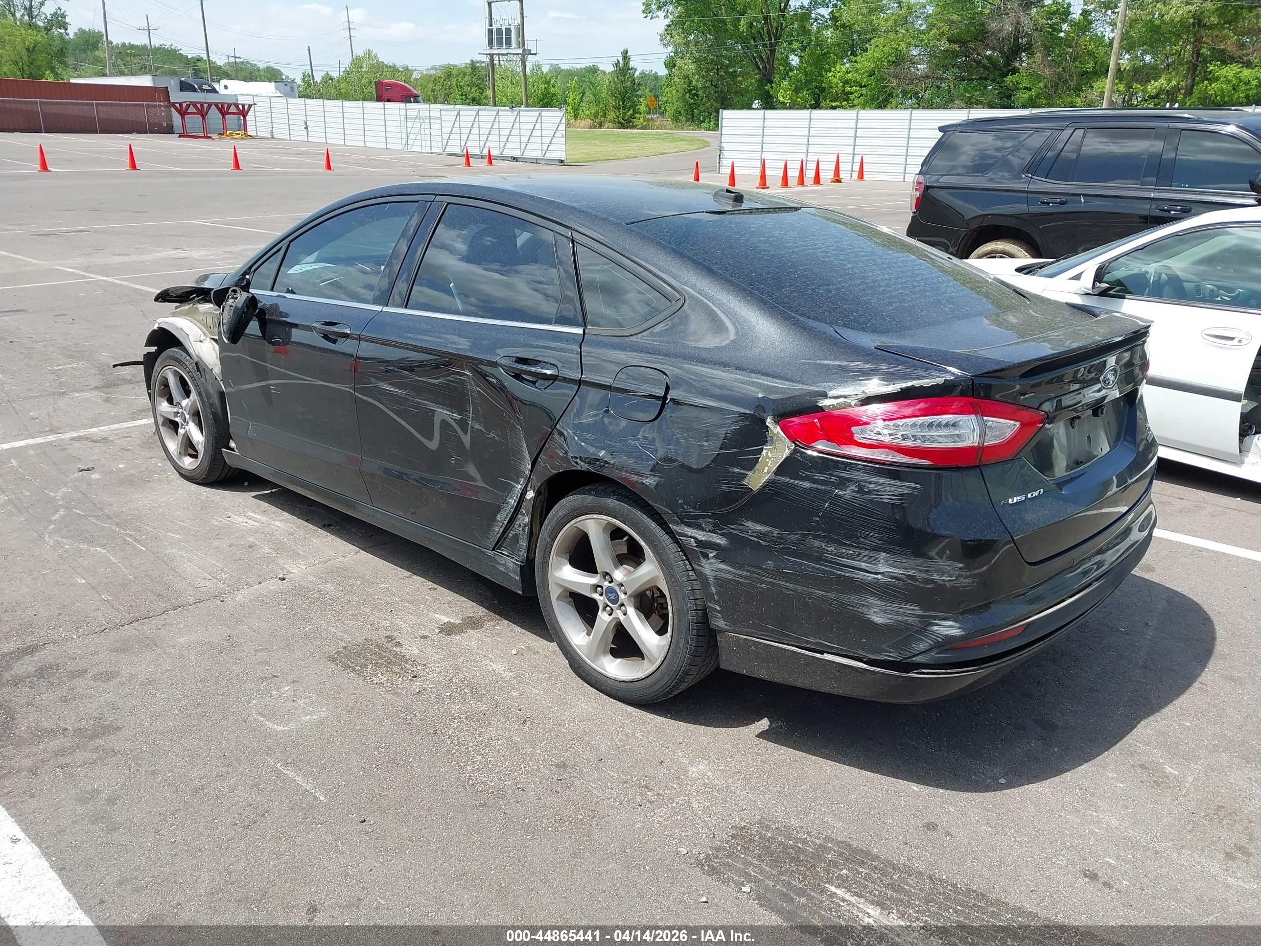 2013 Ford Fusion Se Black vin: 3FA6P0HR7DR356353
