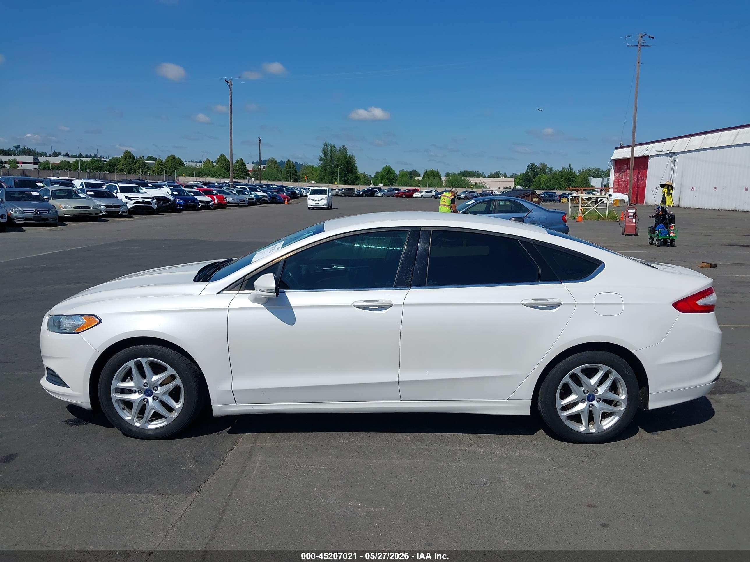 2013 Ford Fusion Se White vin: 3FA6P0HR7DR389630