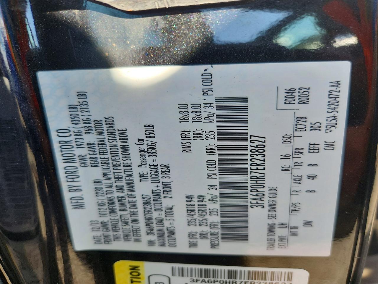 2014 Ford Fusion Se Black vin: 3FA6P0HR7ER238627