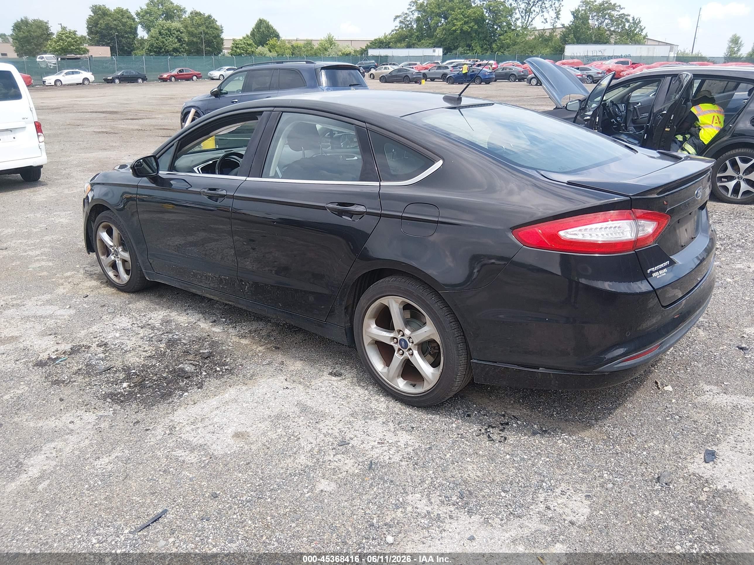 2013 Ford Fusion Se Black vin: 3FA6P0HR8DR130340