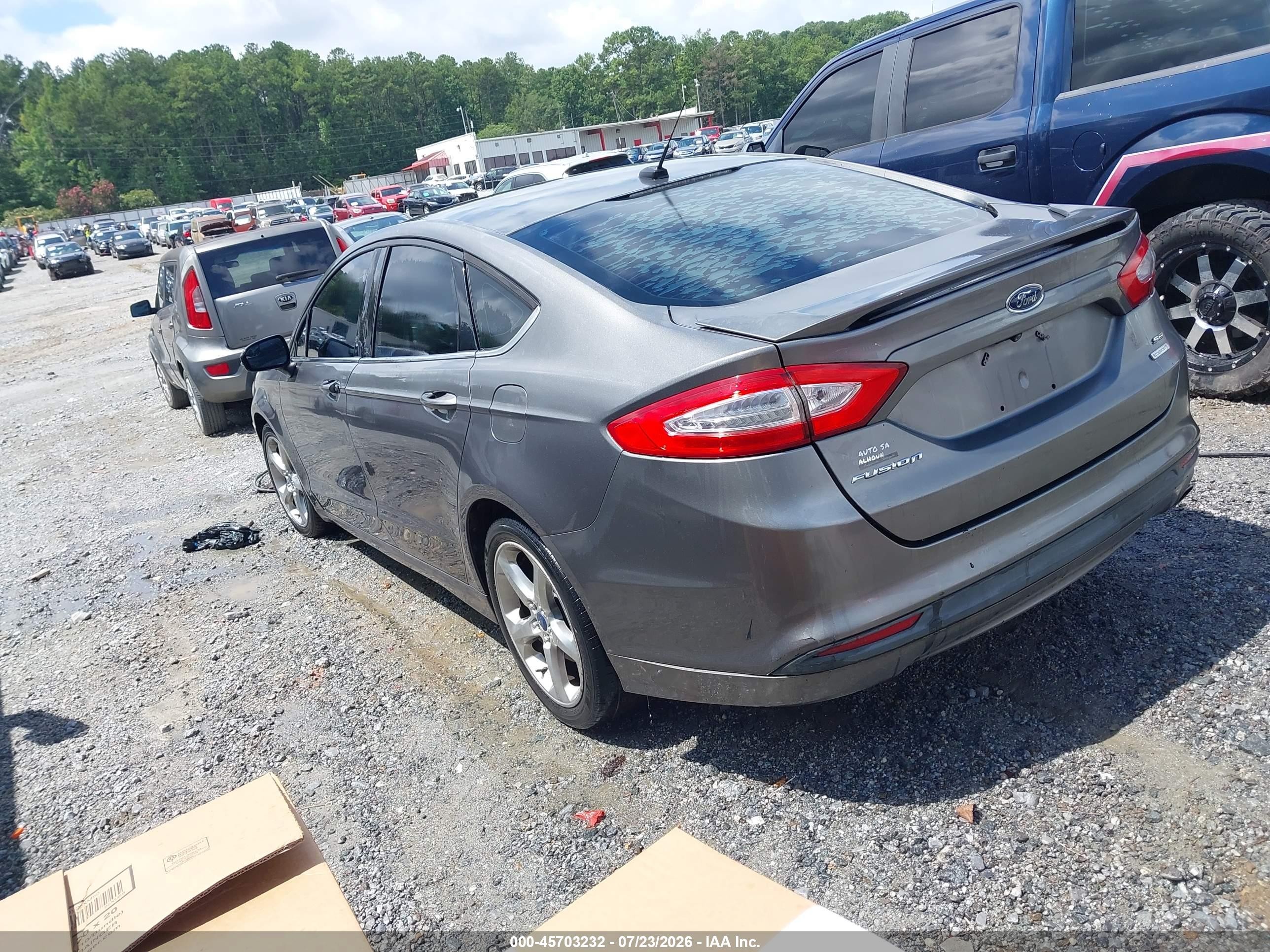 2013 Ford Fusion Se Gray vin: 3FA6P0HR8DR137790