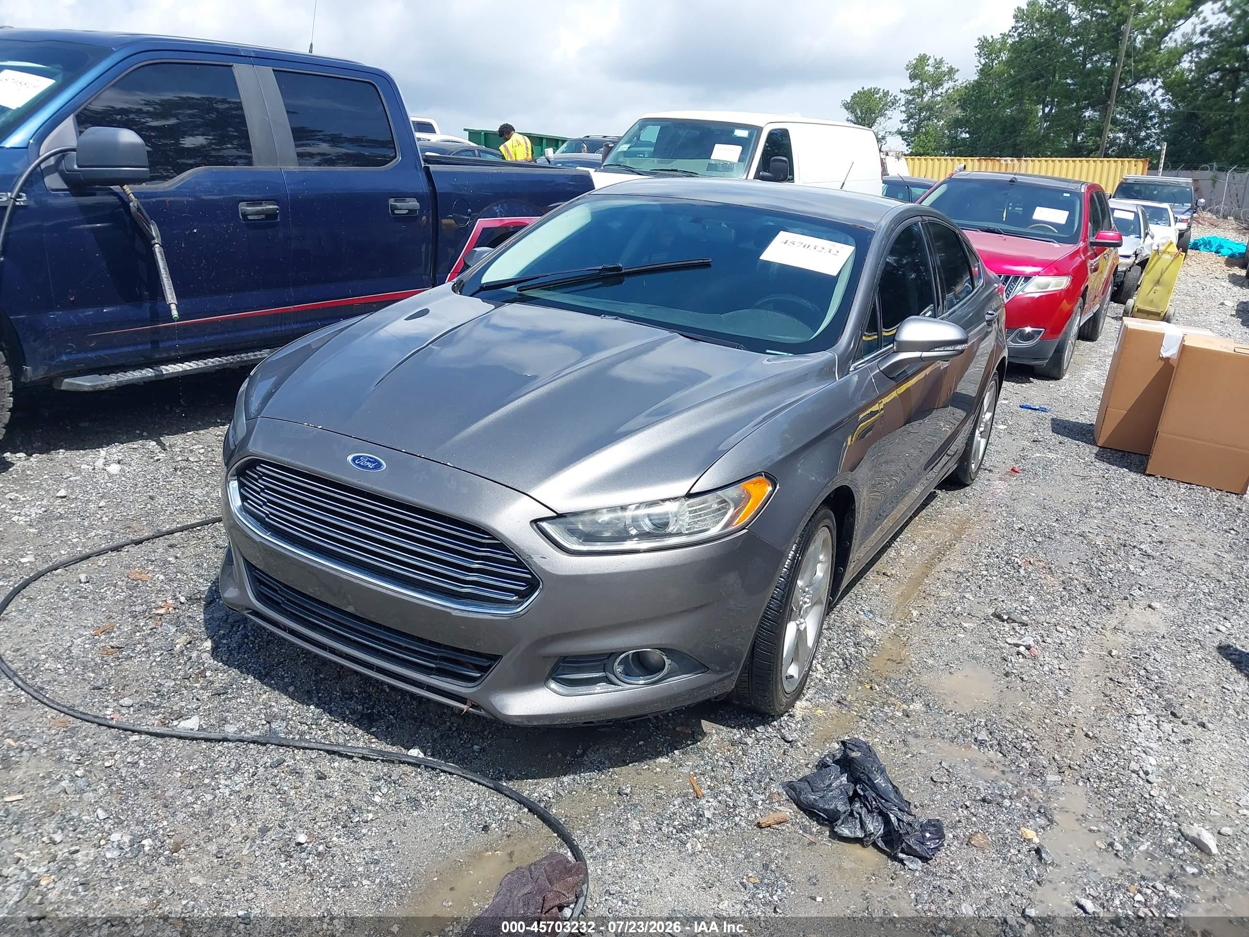 2013 Ford Fusion Se Gray vin: 3FA6P0HR8DR137790
