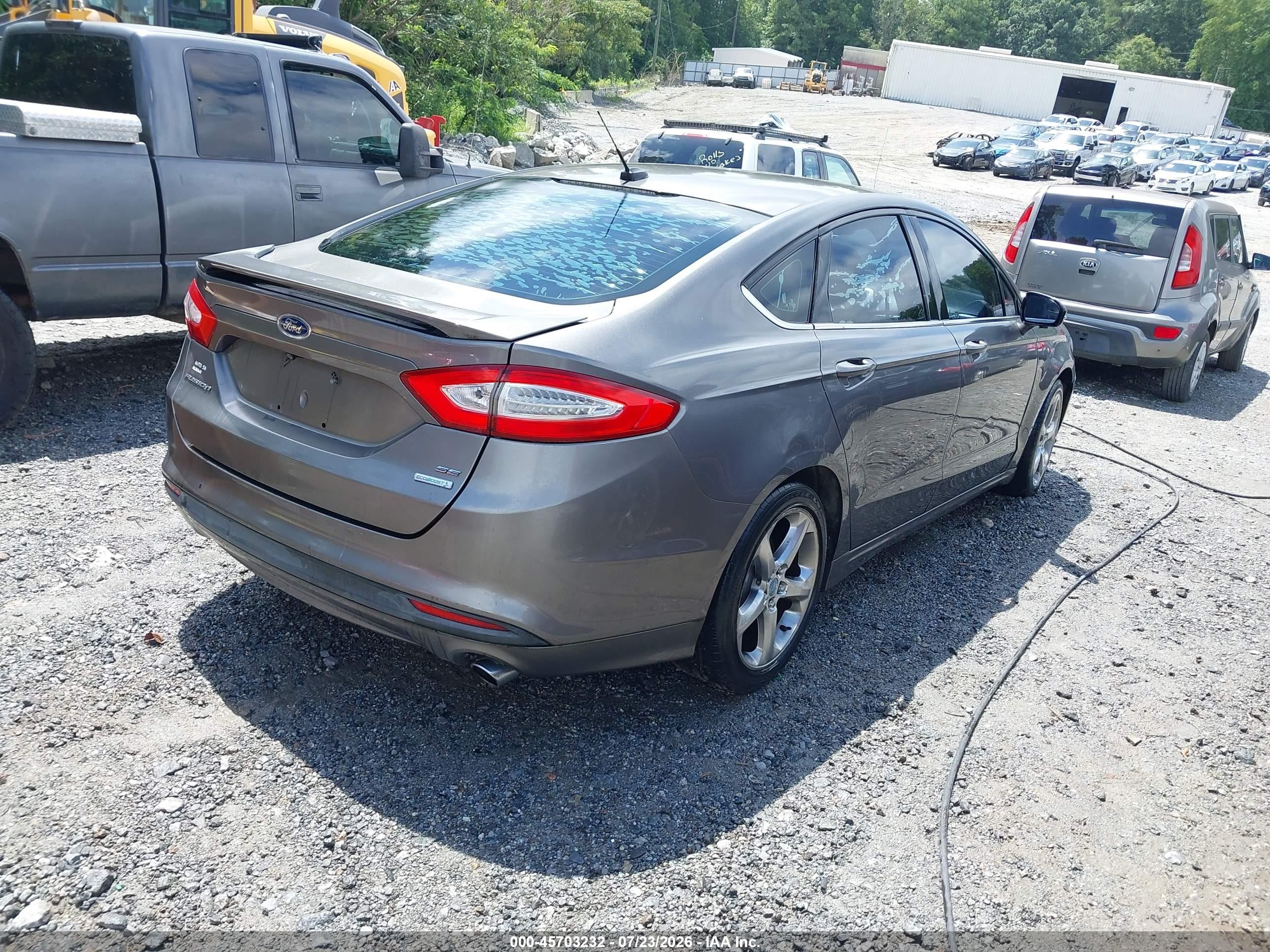 2013 Ford Fusion Se Gray vin: 3FA6P0HR8DR137790