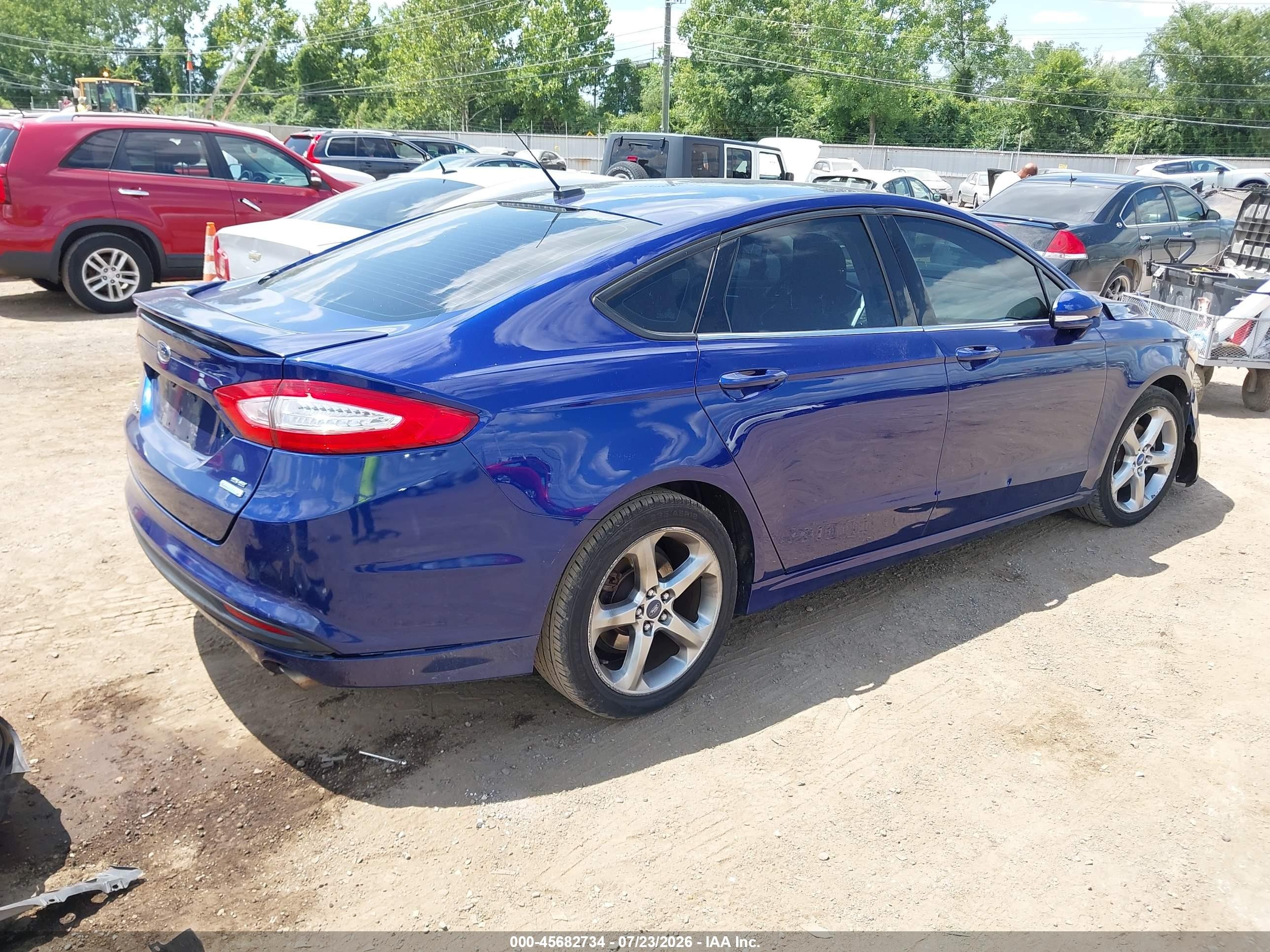 2013 Ford Fusion Se Blue vin: 3FA6P0HR8DR146263