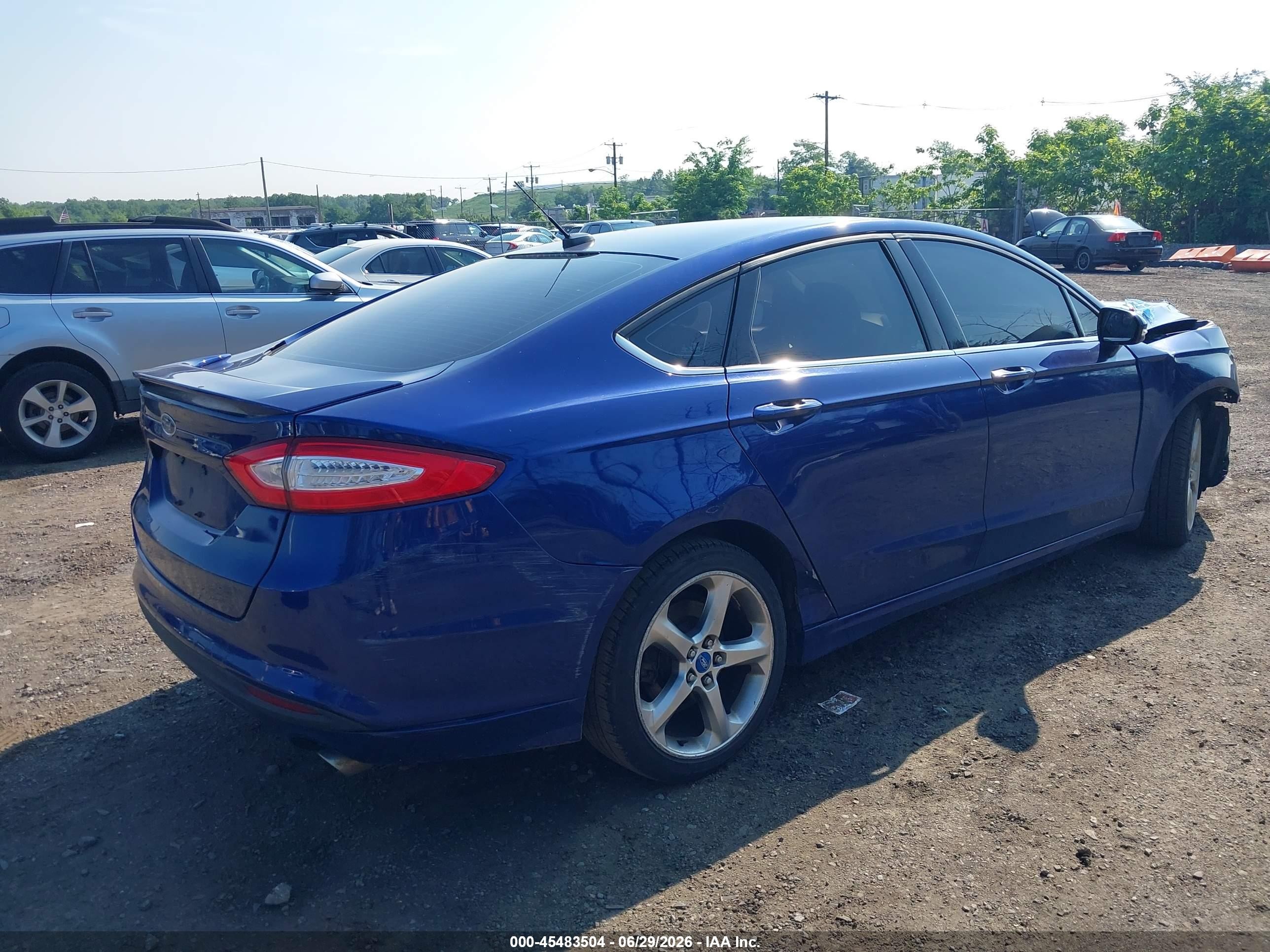 2013 Ford Fusion Se Blue vin: 3FA6P0HR8DR160423
