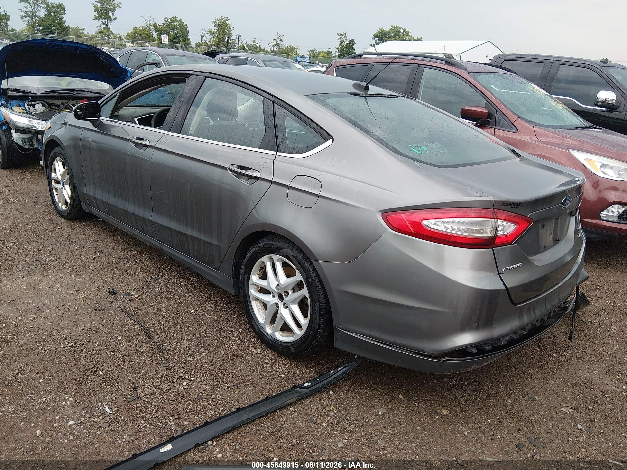 2013 Ford Fusion Se Gray vin: 3FA6P0HR8DR199724