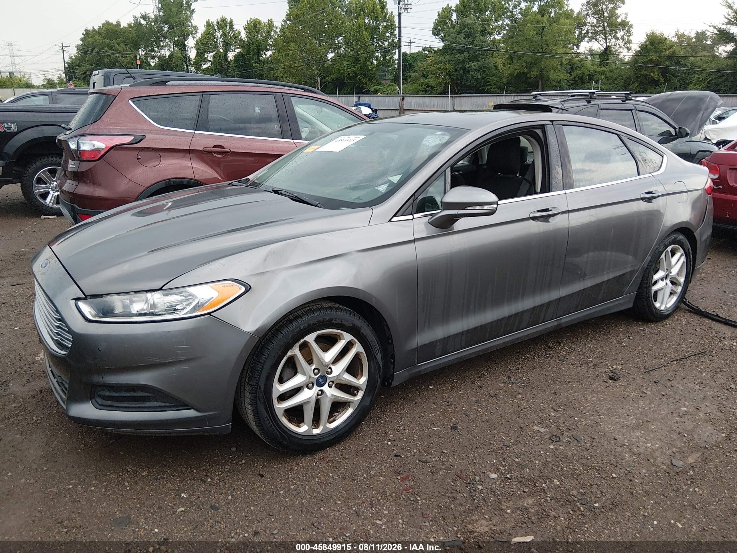 2013 Ford Fusion Se Gray vin: 3FA6P0HR8DR199724