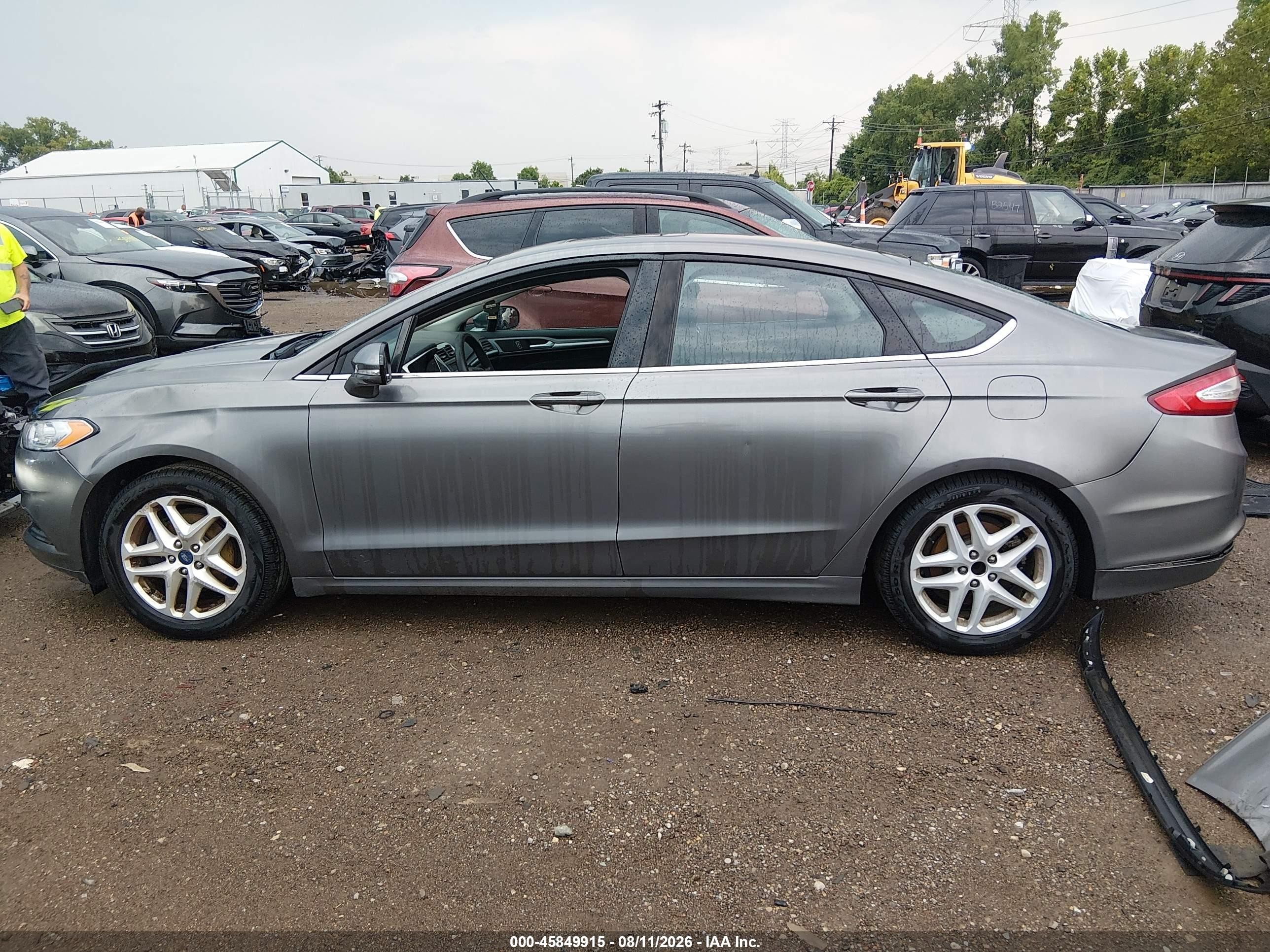 2013 Ford Fusion Se Gray vin: 3FA6P0HR8DR199724
