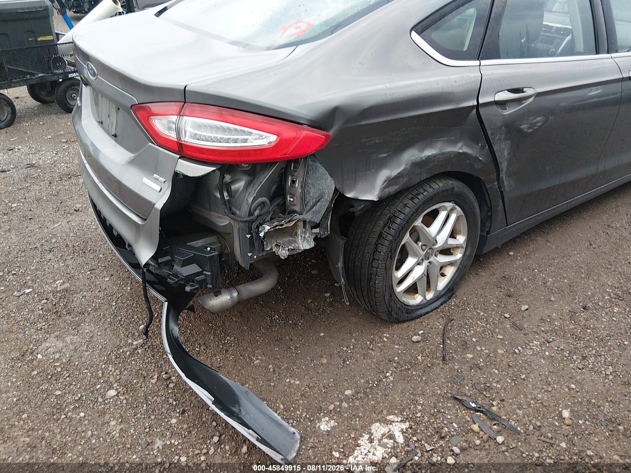2013 Ford Fusion Se Gray vin: 3FA6P0HR8DR199724
