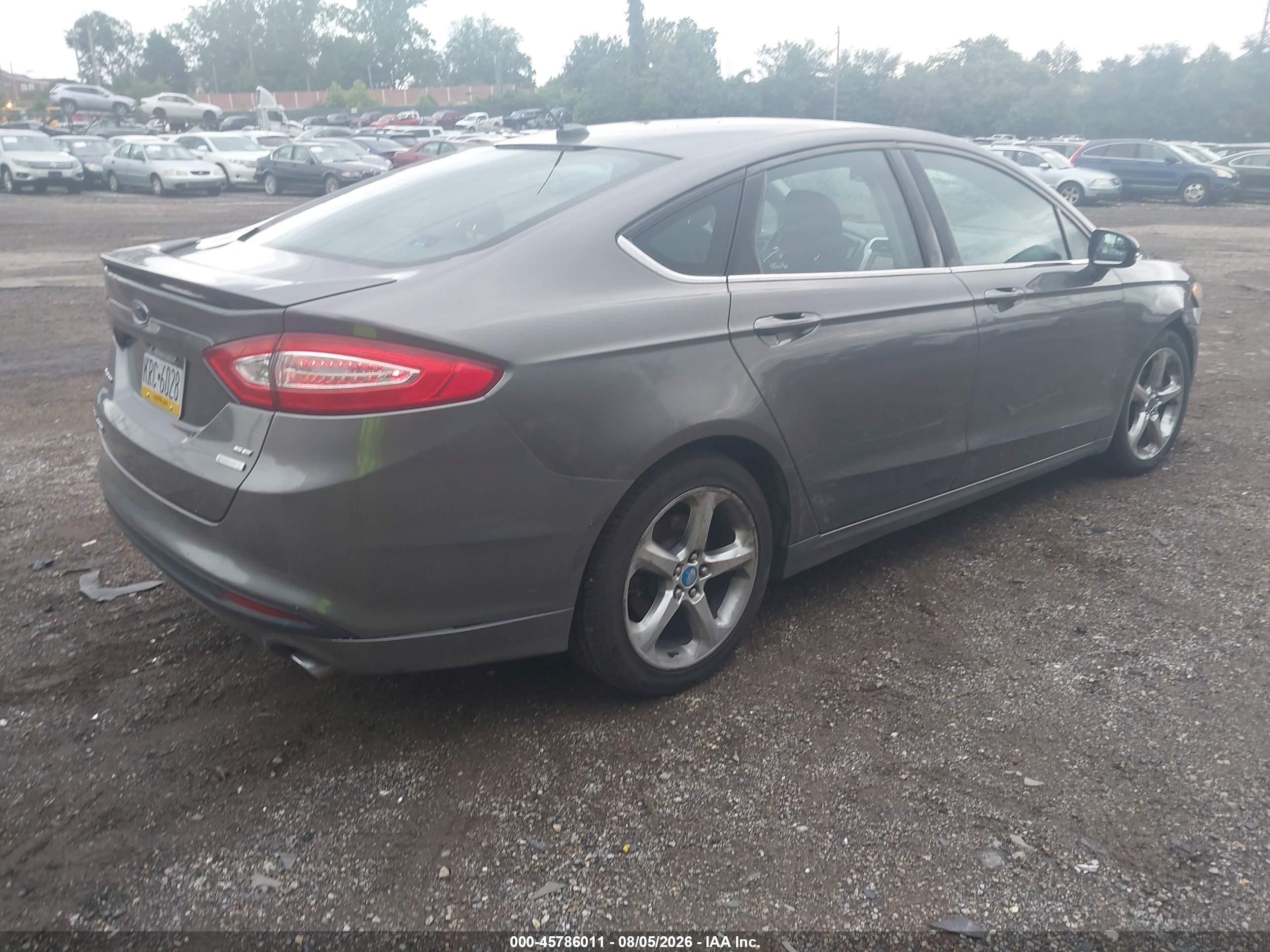 2013 Ford Fusion Se Серый vin: 3FA6P0HR8DR217655