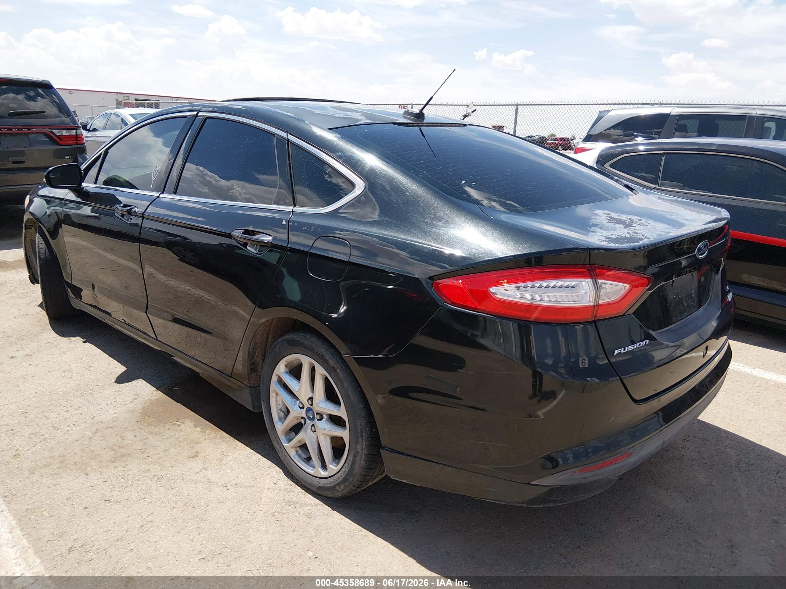2013 Ford Fusion Se Black vin: 3FA6P0HR8DR263728
