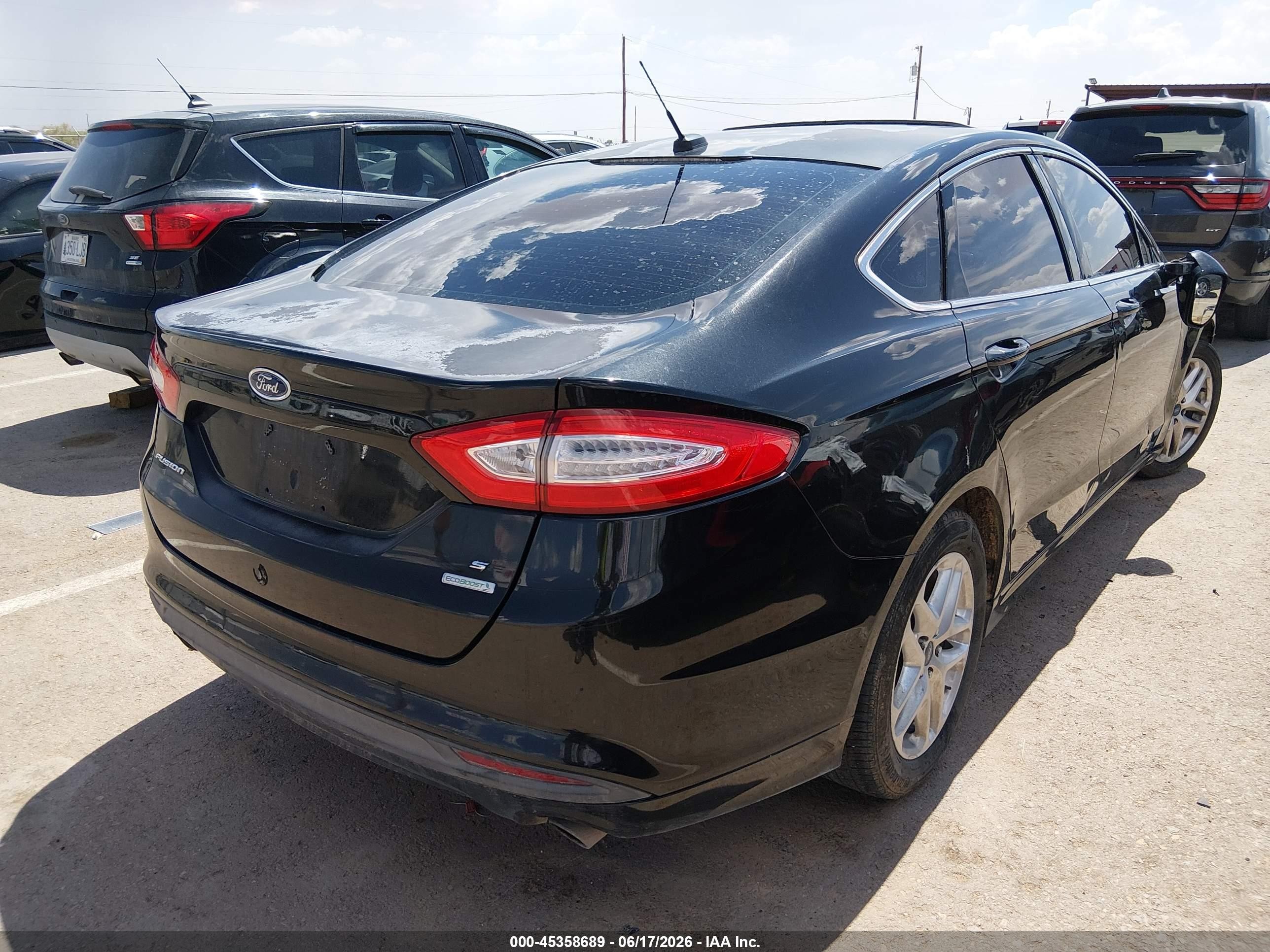 2013 Ford Fusion Se Black vin: 3FA6P0HR8DR263728