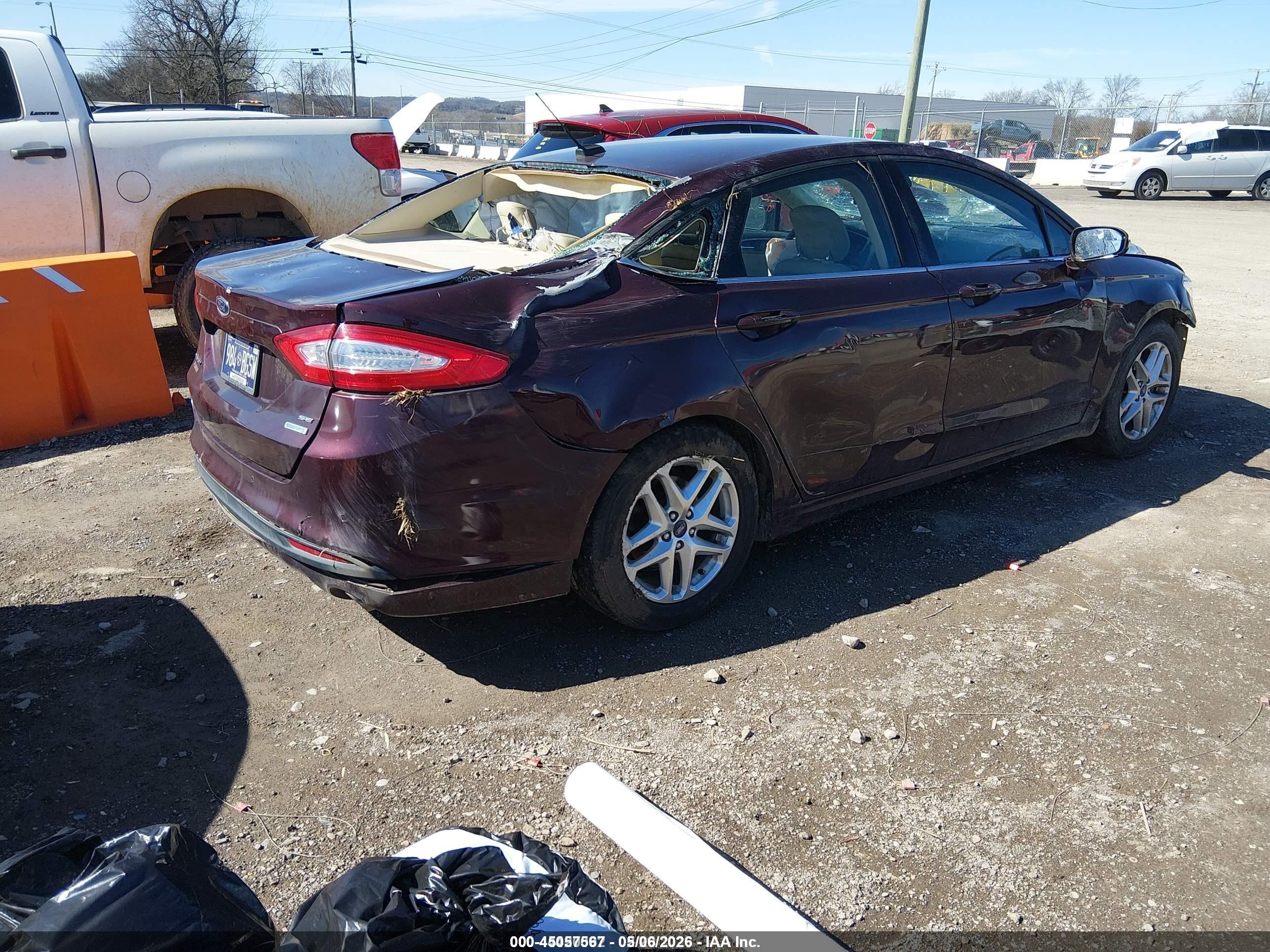 2013 Ford Fusion Se Burgundy vin: 3FA6P0HR8DR271439