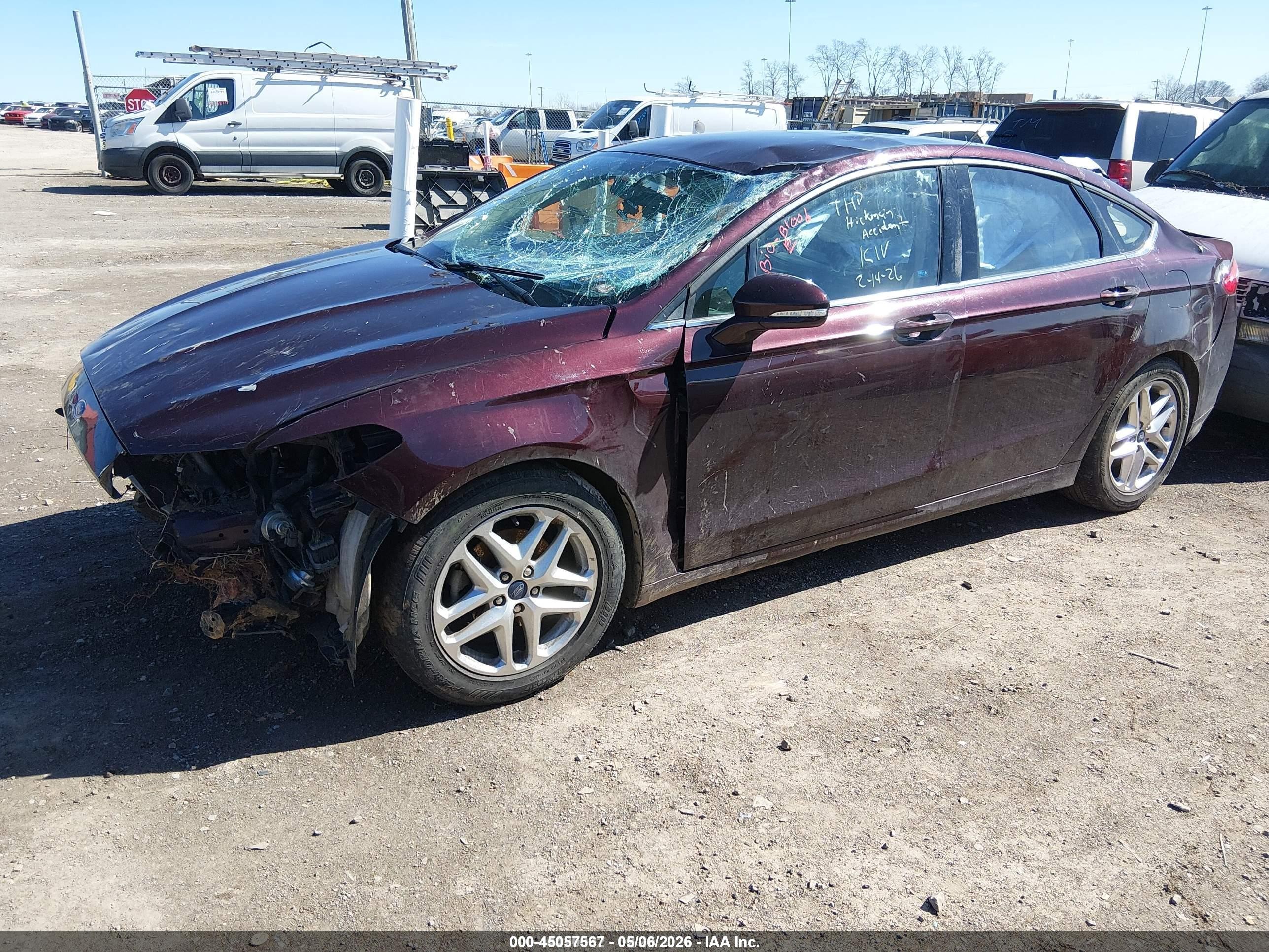 2013 Ford Fusion Se Burgundy vin: 3FA6P0HR8DR271439