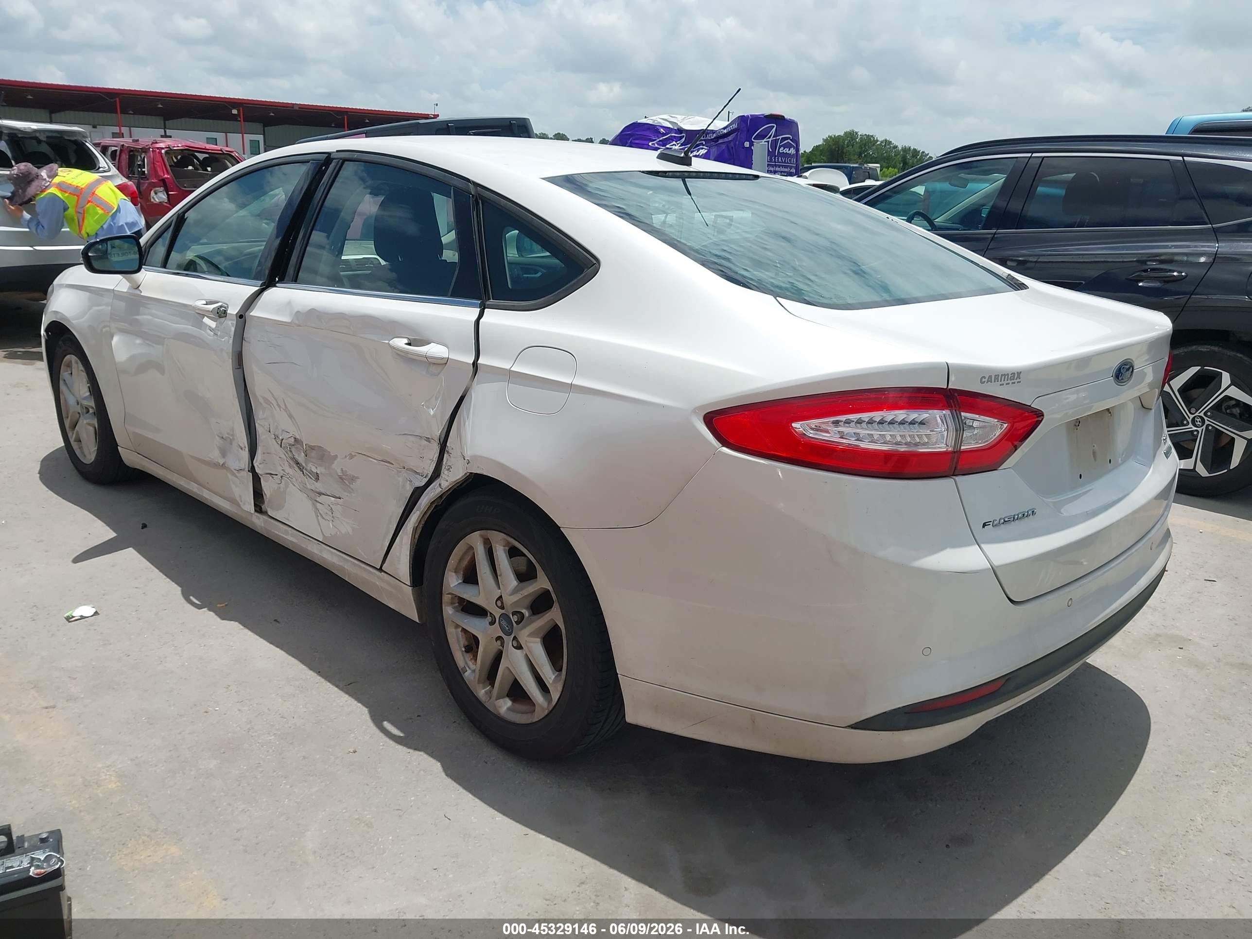 2013 Ford Fusion Se White vin: 3FA6P0HR8DR273062