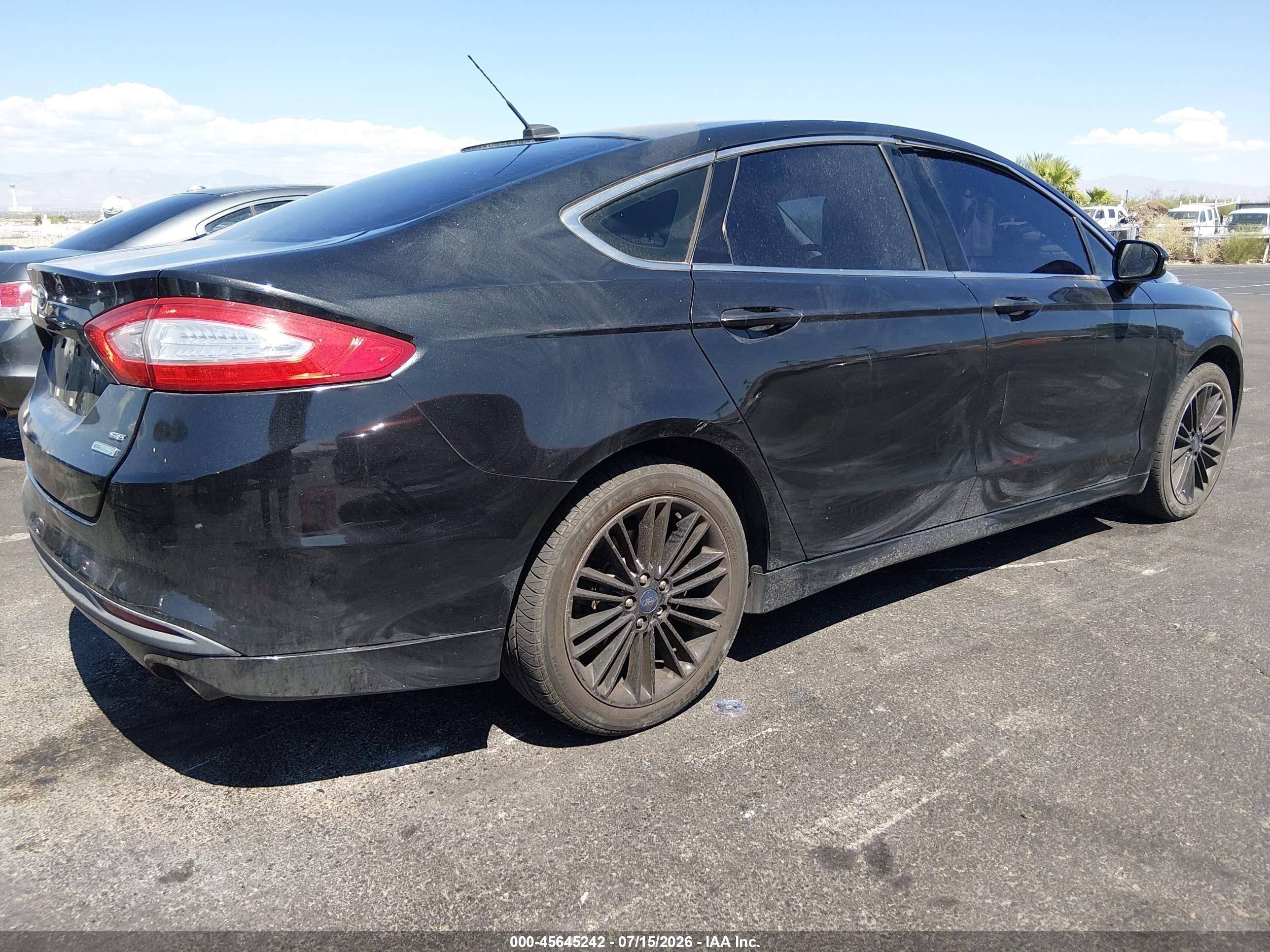 2013 Ford Fusion Se Black vin: 3FA6P0HR8DR275779