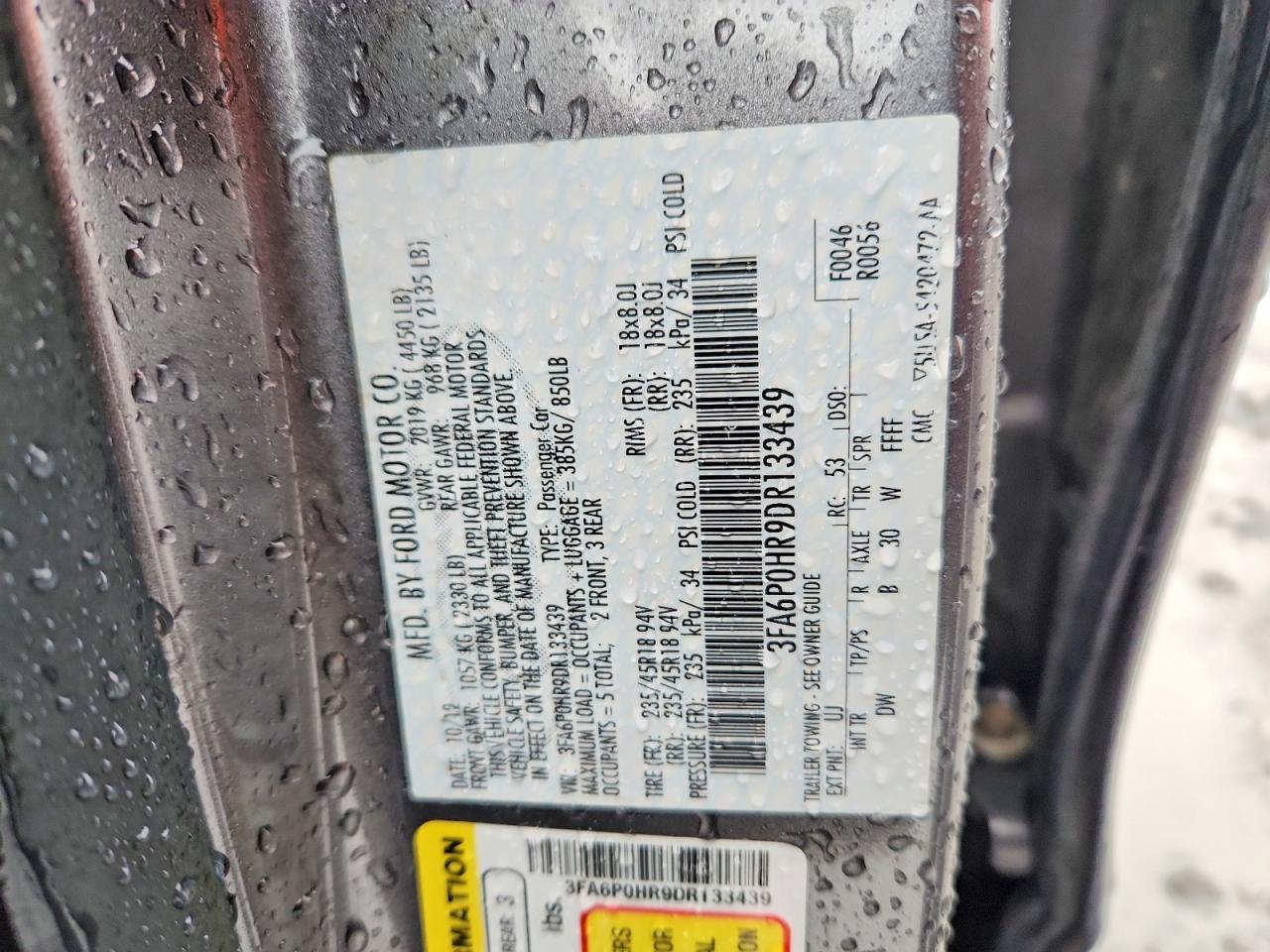 2013 Ford Fusion Se Gray vin: 3FA6P0HR9DR133439