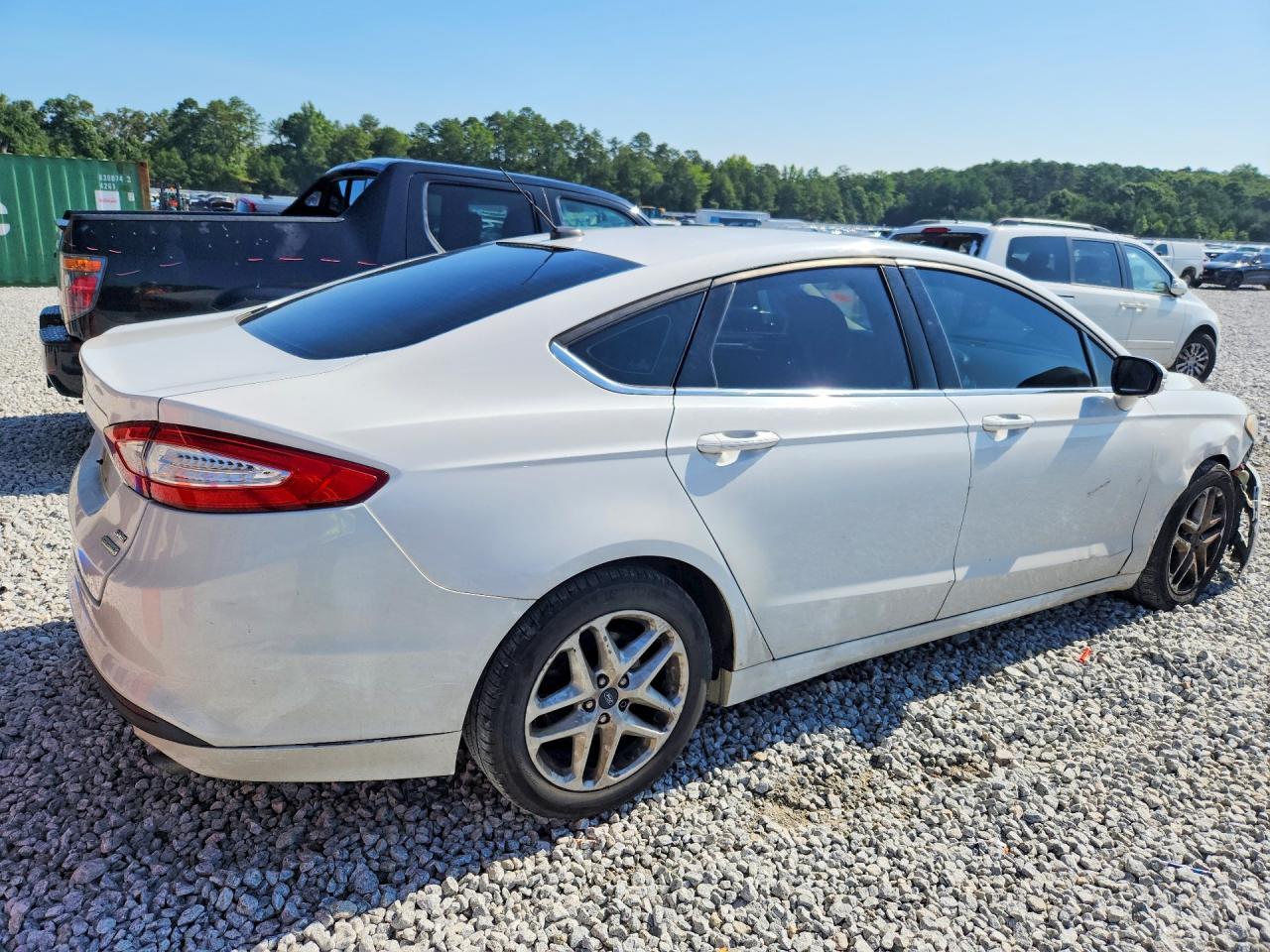 2013 Ford Fusion Se White vin: 3FA6P0HR9DR165582